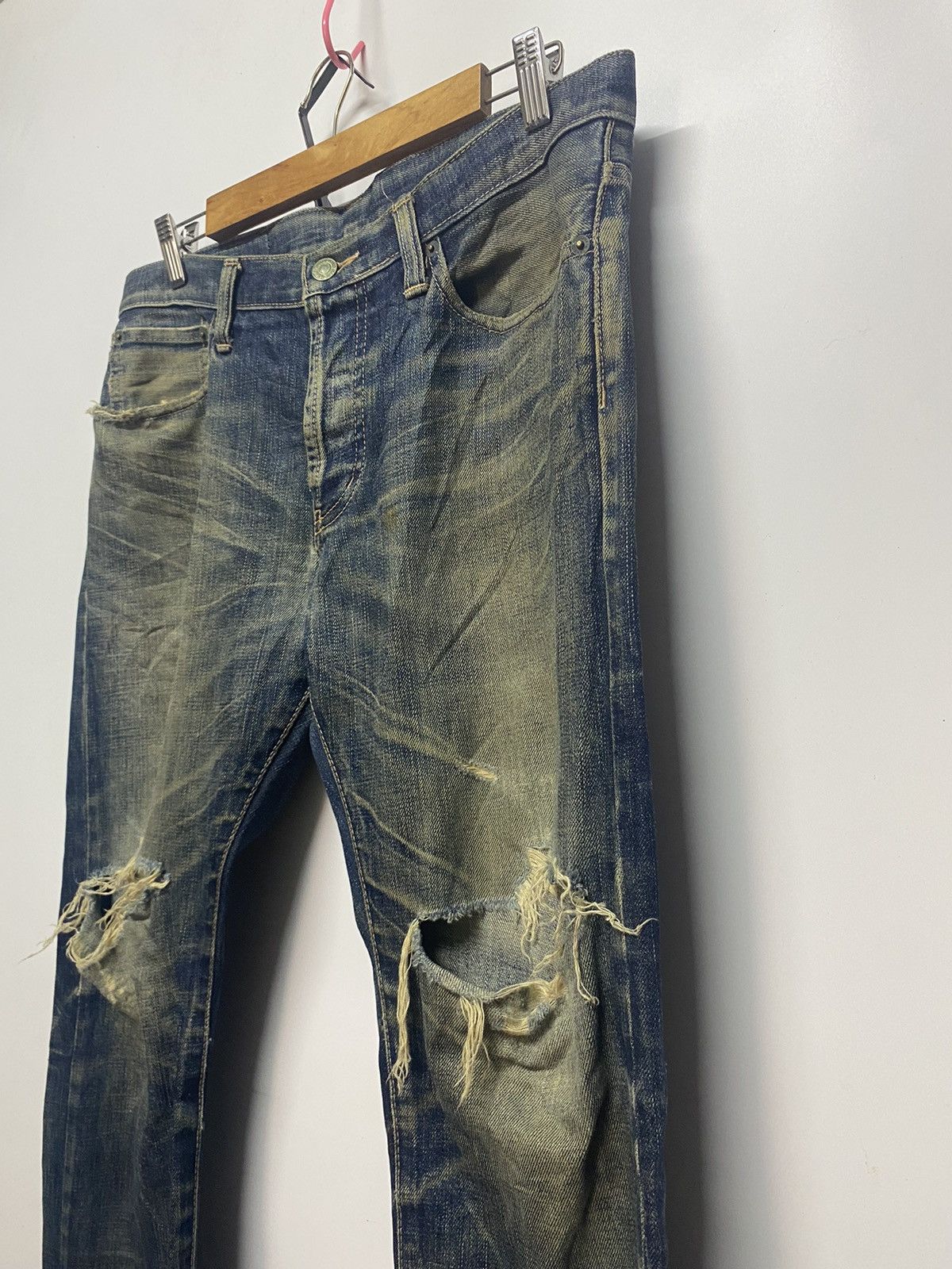 Japanese Brand × Takeo Kikuchi Takeo Kikuchi Distressed Denim Jeans Pants Japan Size US 34 / EU 50 - 6 Thumbnail