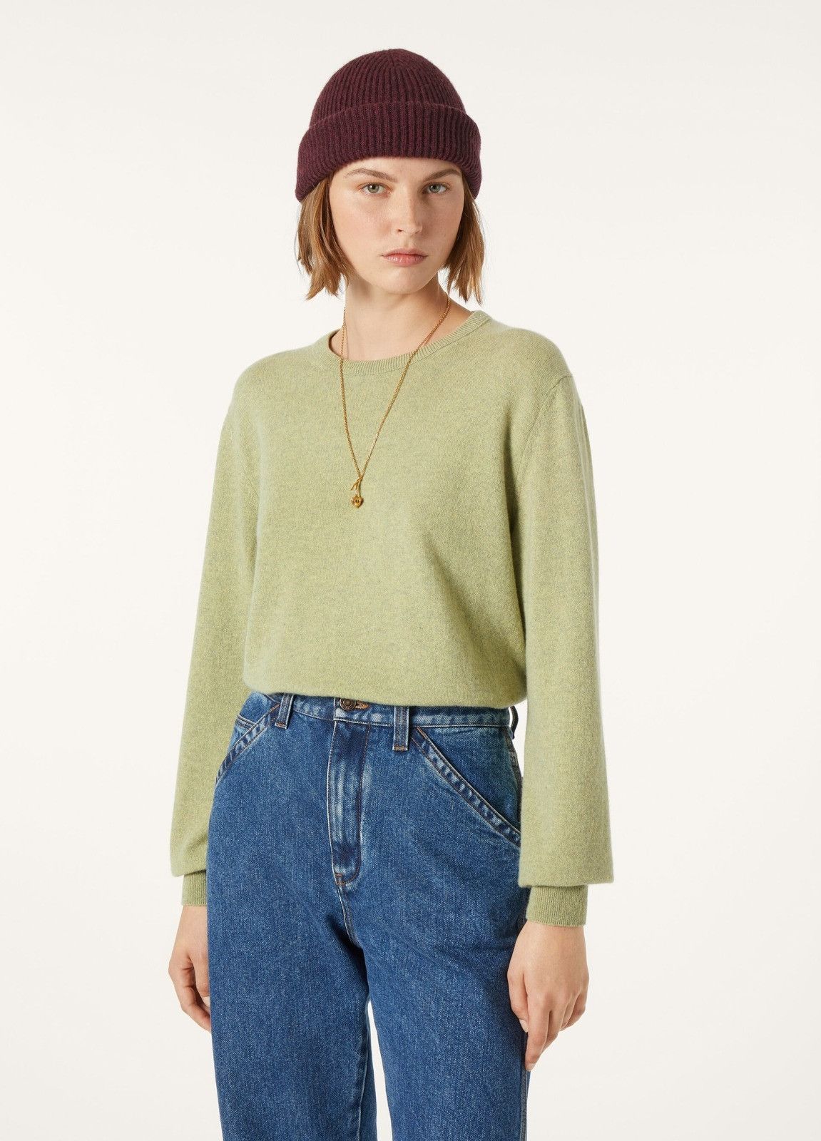 Loro Piana o1srvl11e0526 FAQ0619 Arona Crewneck Sweater in Light Green Size M / US 6-8 / IT 42-44 - 3 Thumbnail