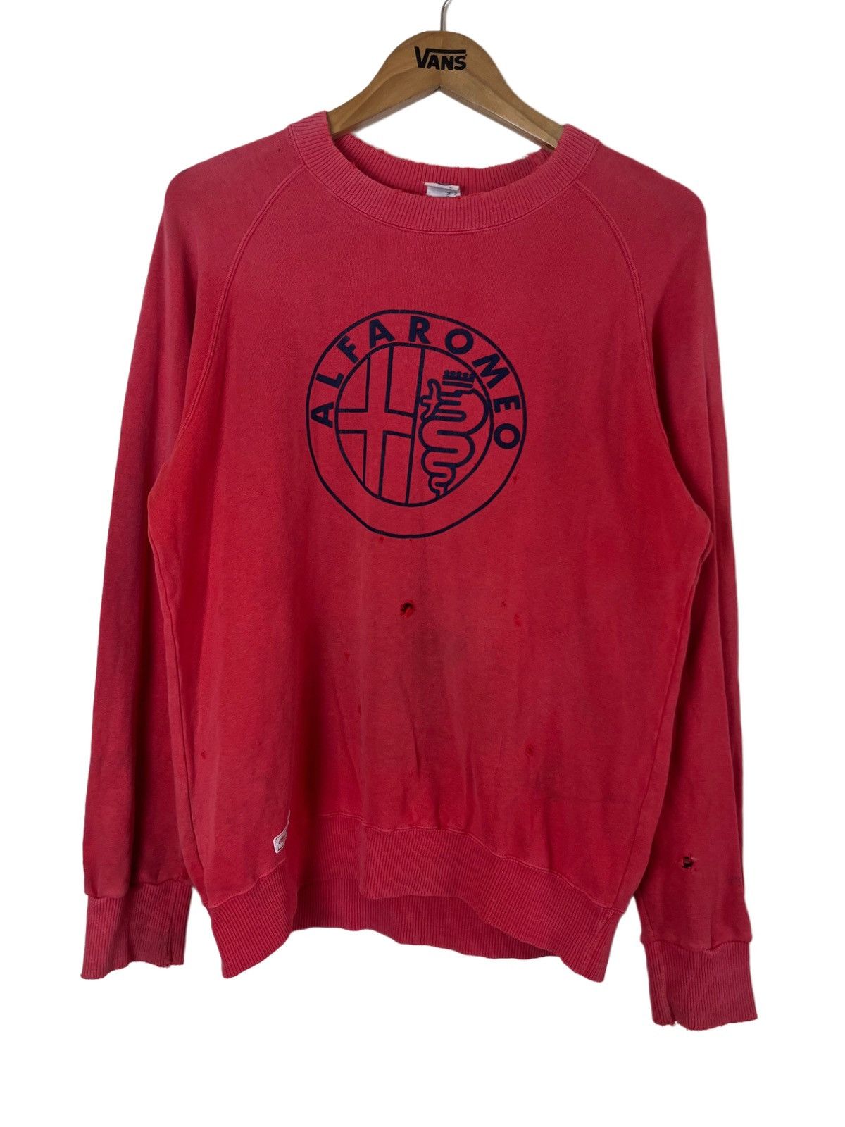 Alfaromeo Distressed Sweatshirt Big Logo