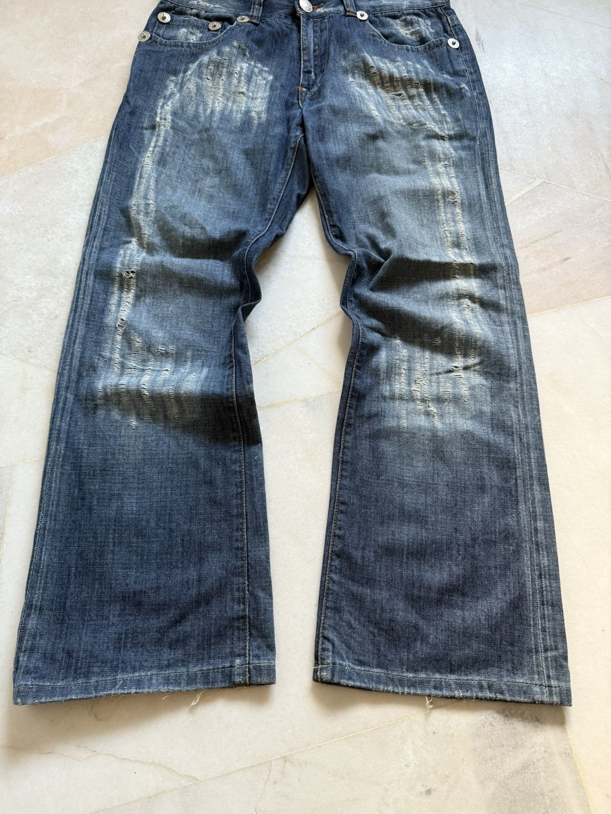 Dsquared2 Dsquared2 Distressed Denim Flare Jeans Size US 33 - 3 Thumbnail