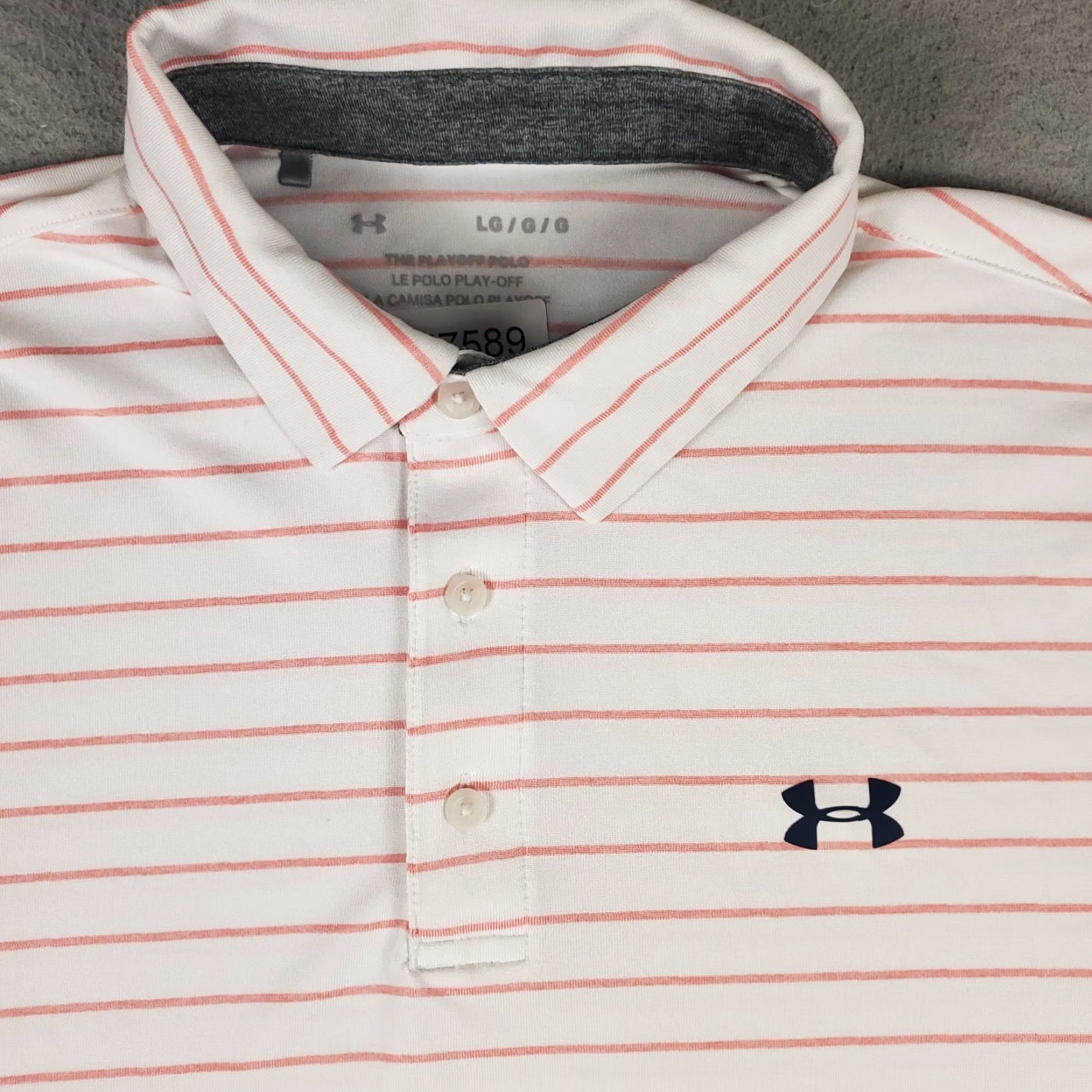 Under Armour Under Armour Polo Shirt Mens Size L Pink Striped Golf Casual Short Sleeve Shirt Polo Mens Large Pink Striped Golf Casual Short Sleeve Under Armour Size US L / EU 52-54 / 3 - 2 Thumbnail