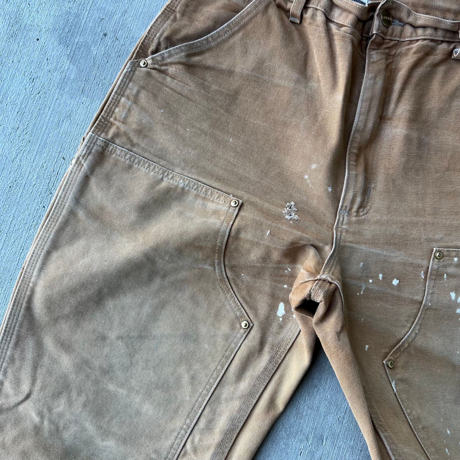 Carhartt × Vintage Carhartt brown double knee work wear carpenter pants Size US 31 - 3 Thumbnail
