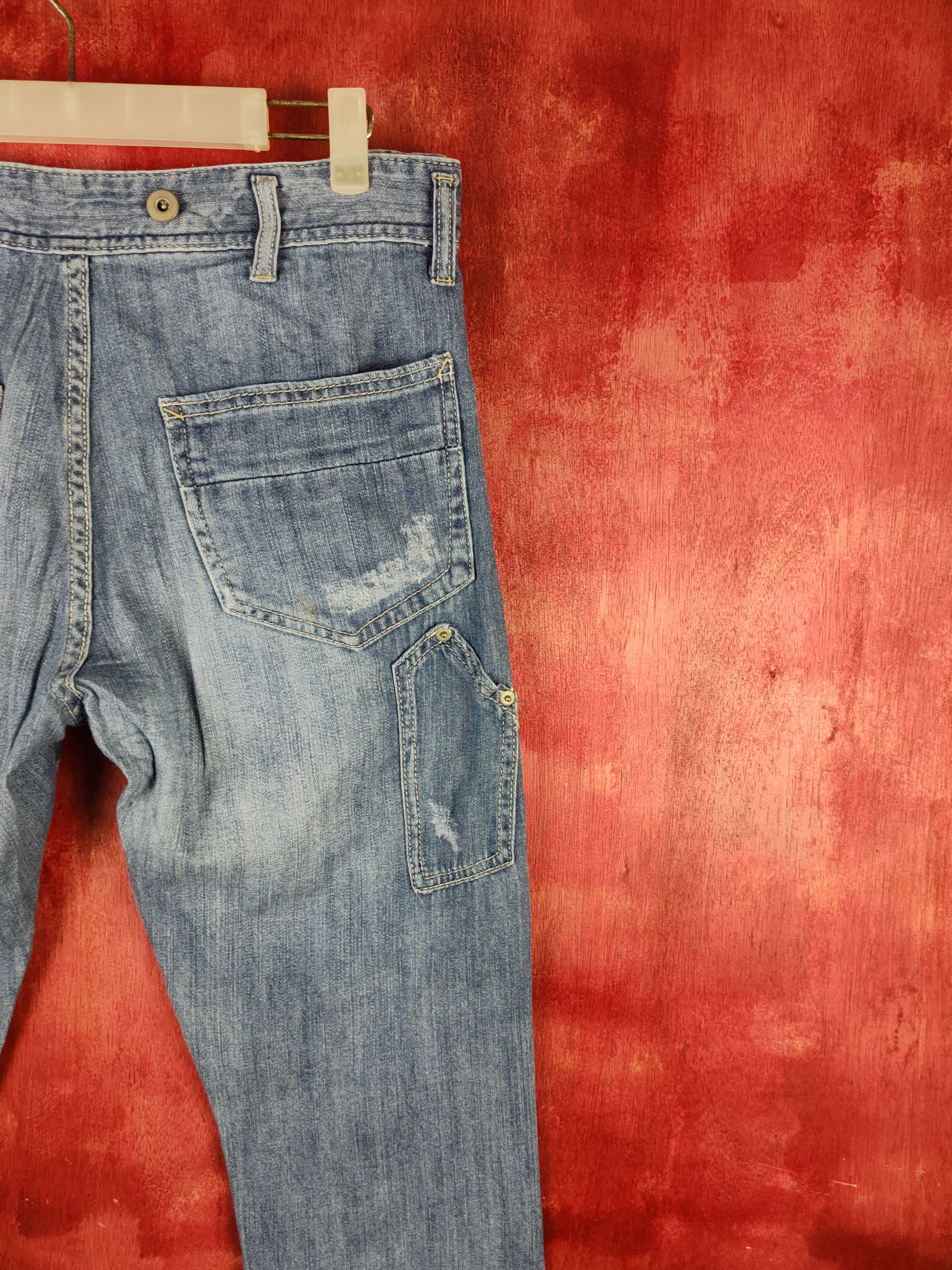 Japanese Brand Japanese Brand Blue Distressed Ripped Jeans #S1807 Size 30" / US 8 / IT 44 - 10 Thumbnail