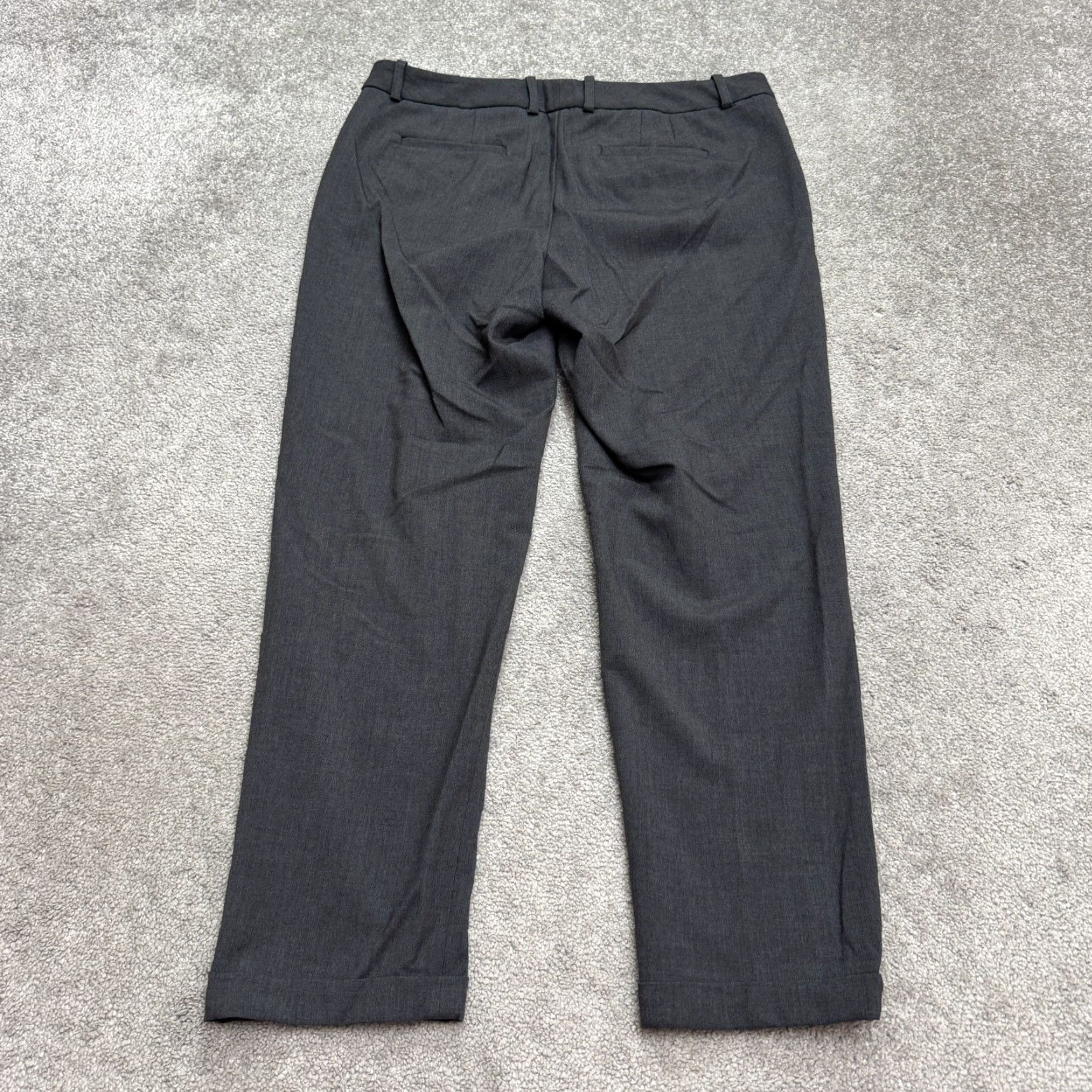 Ellen Tracy Ellen Tracy Cuffed Dress Pants Trouser Womens 12 Charcoal Gray Straight Leg Work Dress Pants Size 34" / US 12 / IT 48 - 2 Thumbnail