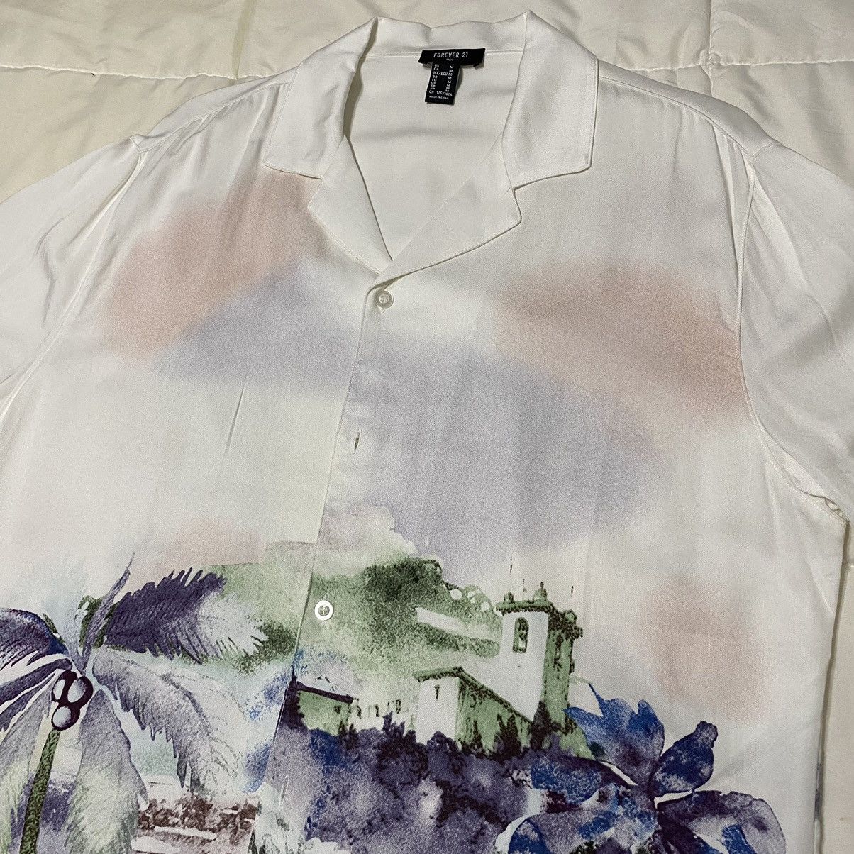 Forever 21 Camp Collar Beach Shirt Size US M / EU 48-50 / 2 - 5 Thumbnail