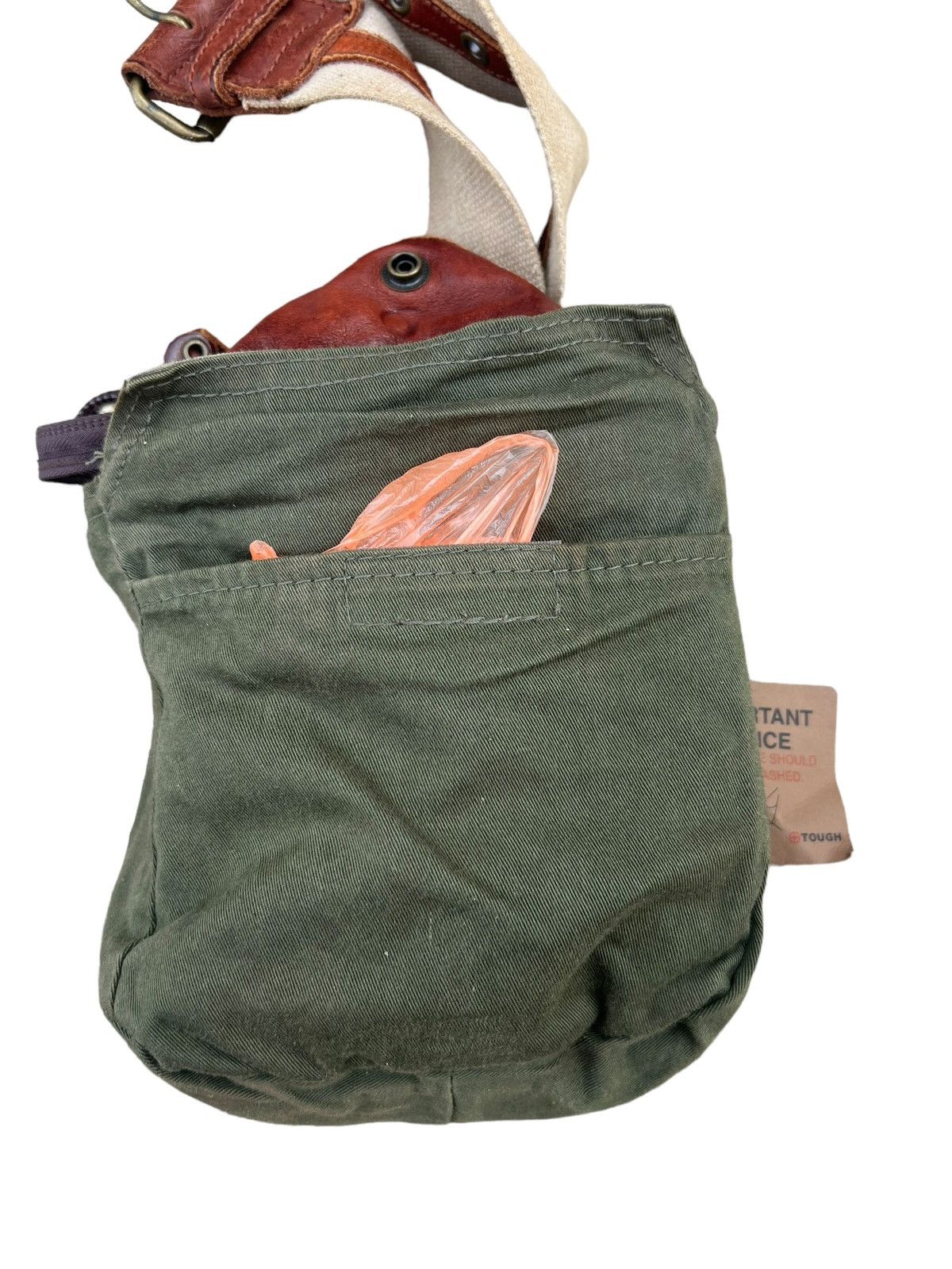 Leather Vintage Tough JeansSmith Military Surplus Patina Leather Bag Size ONE SIZE - 24 Thumbnail