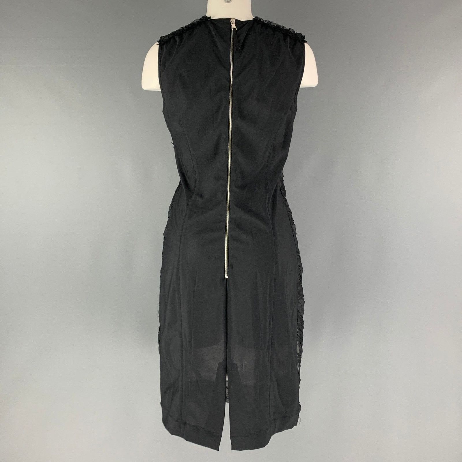 Dolce & Gabbana D&G by DOLCE & GABBANA Size 8 Black Nylon Ruched Shift Dress Size M / US 6-8 / IT 42-44 - 3 Thumbnail