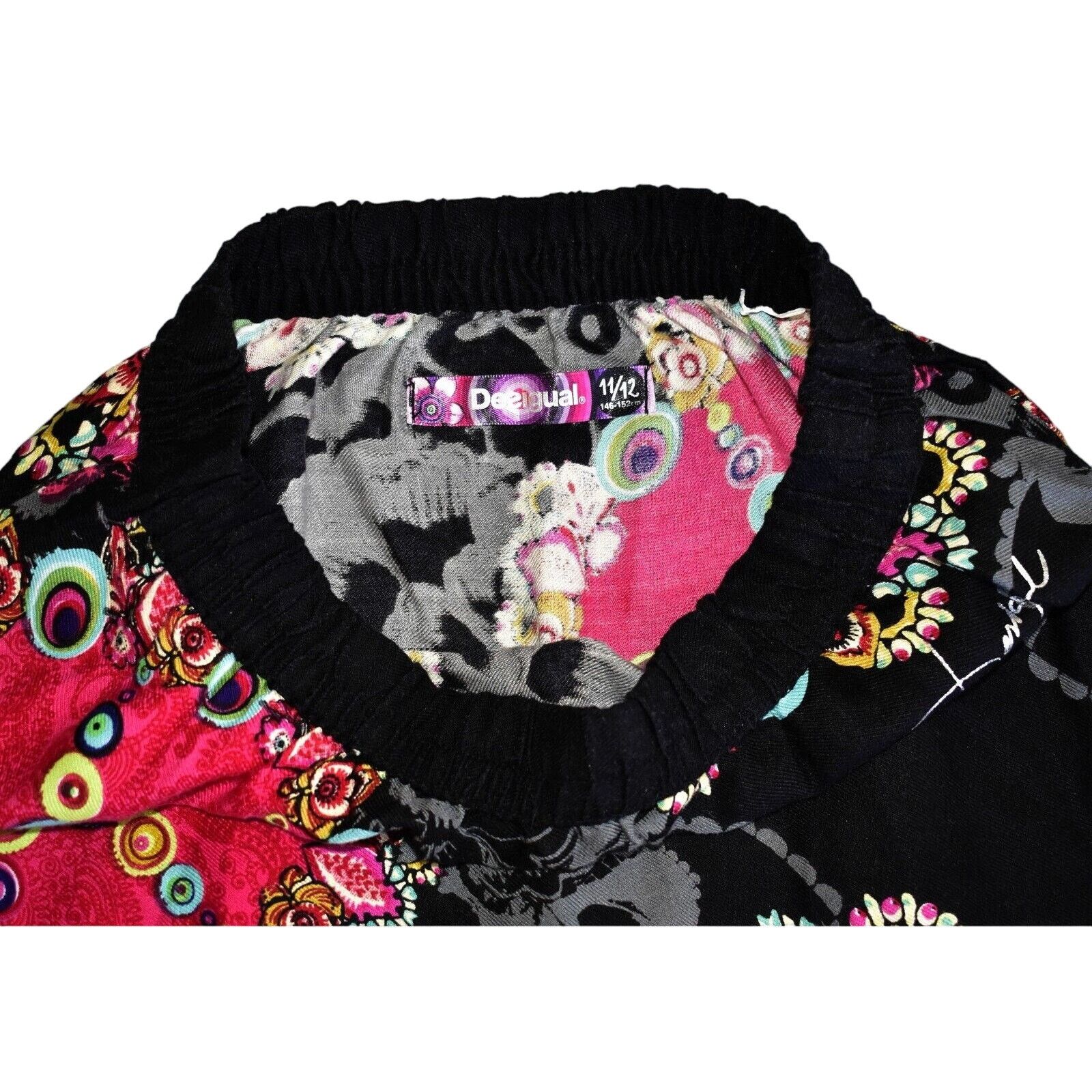 Desigual DESIGUAL Multicolor Floral Viscose Girls Harem Pants 11/12 Size 34" / US 12 / IT 48 - 4 Thumbnail