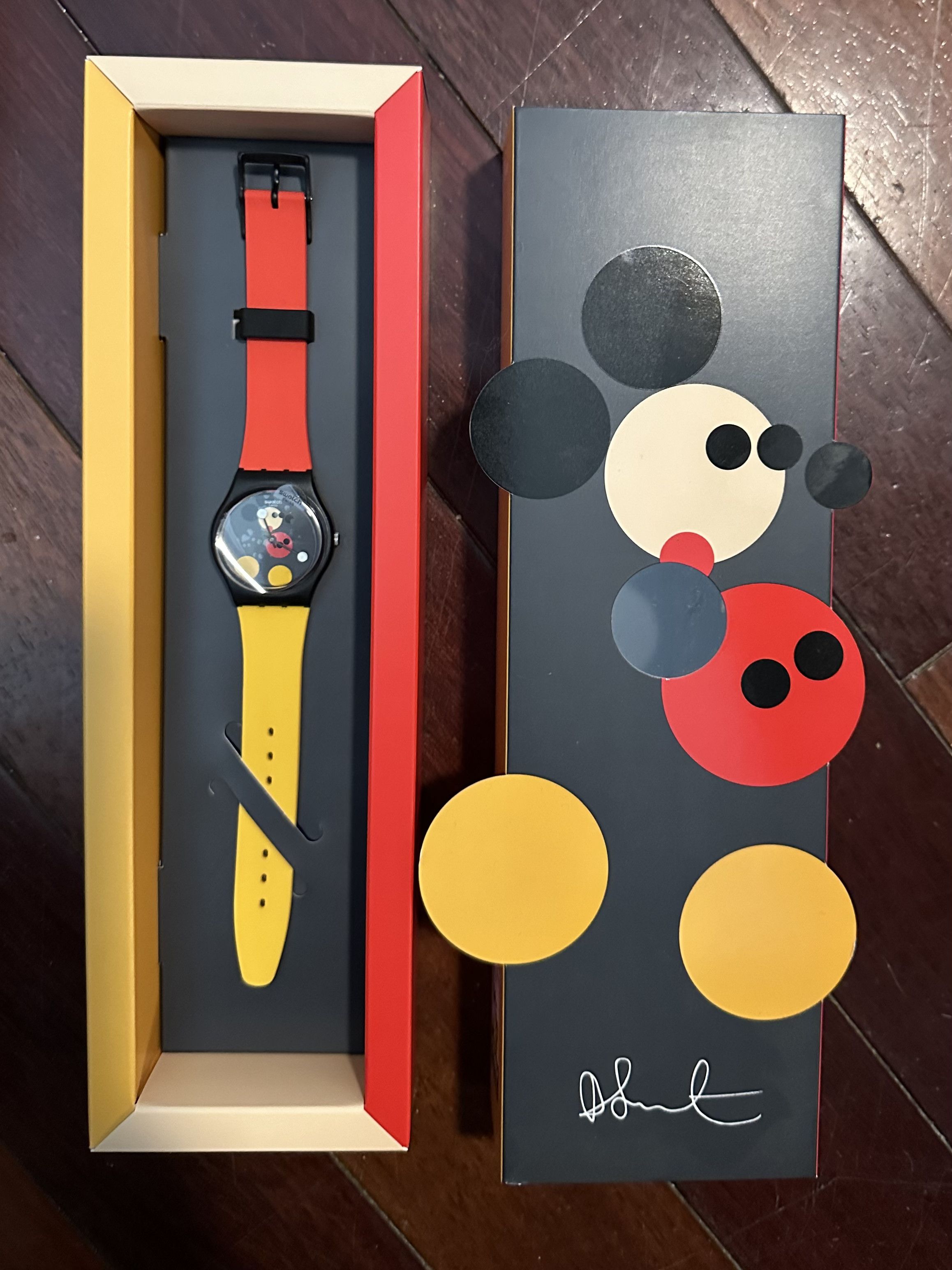 Swatch X Damien Hirst Disney Mickey Mouse Spot Le Of 1999 in Red/Yellow, Men's (Size 34) Product Image