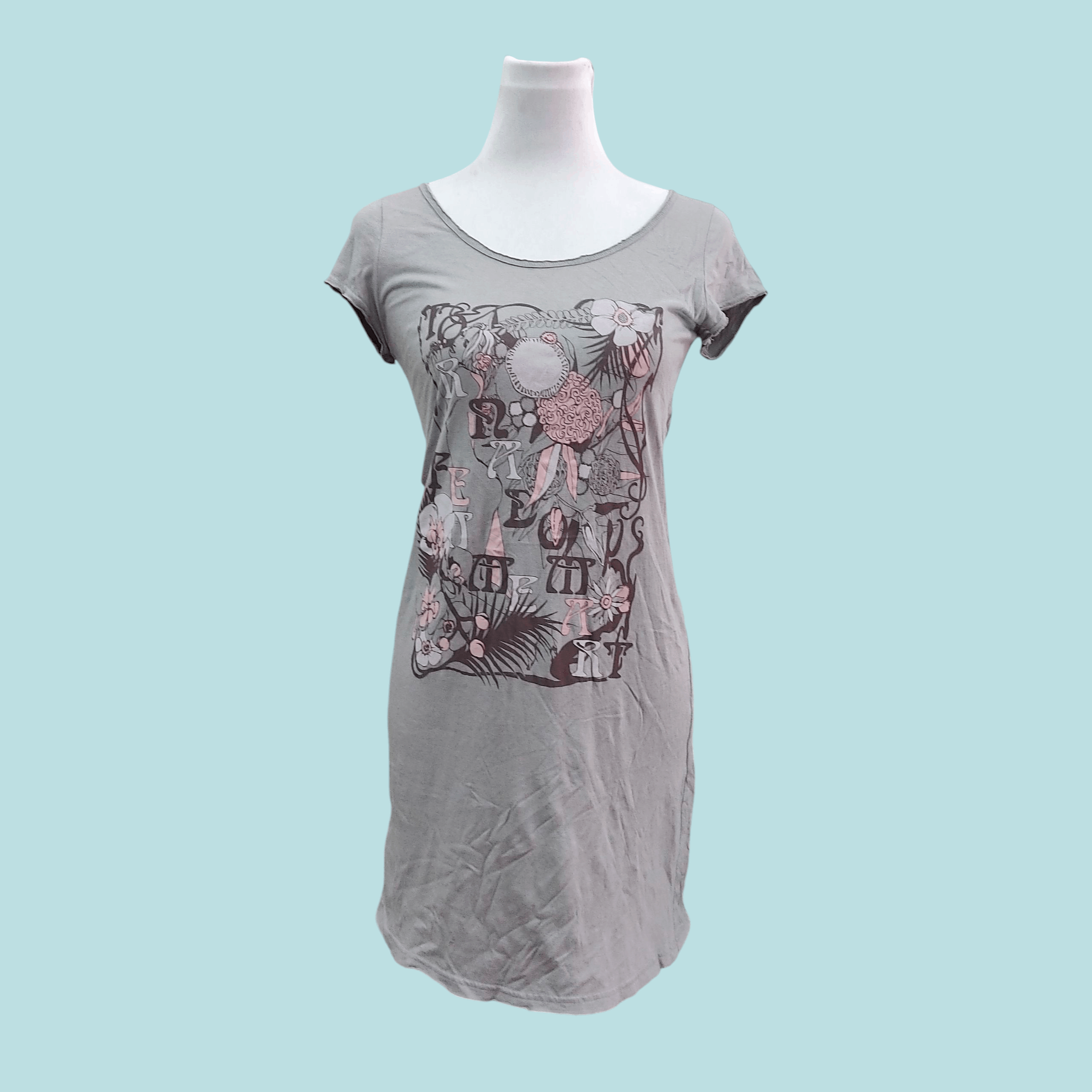 Tornado Mart Tornado Mart Soft Polyester Cotton Graphic Dress Tee Size S / US 4 / IT 40 - 1 Thumbnail