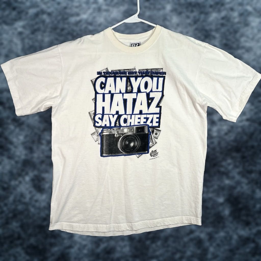 Vintage VINTAGE Dream USA Get That Paper Haters Say Cheese Graphic Tee Adult 2XL White 2000s Mens Size US XXL / EU 58 / 5 - 1 Thumbnail