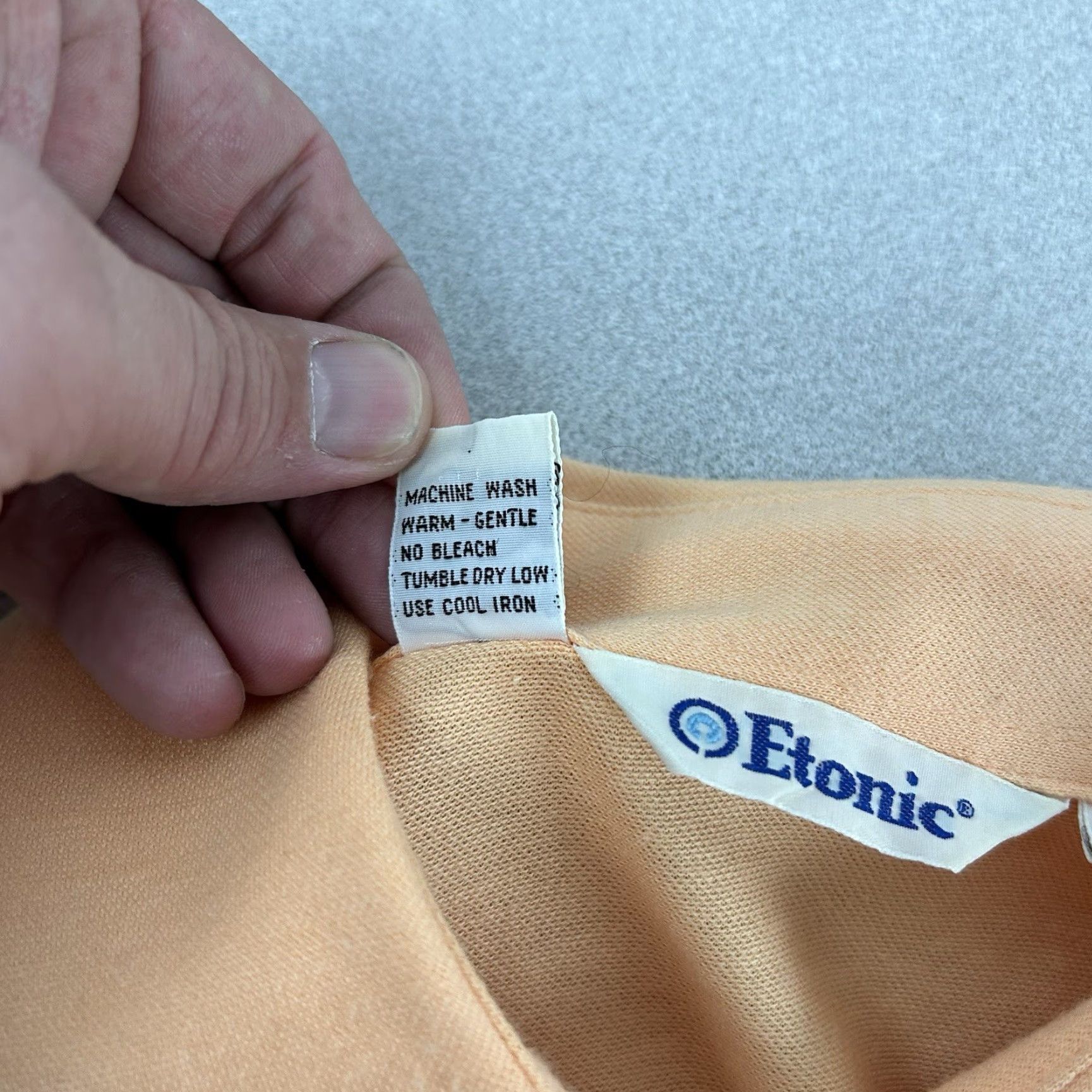 Vintage VTG Entonic Golf Polo Mens Large Orange Peach Minot Country Club 70s 80s Size US L / EU 52-54 / 3 - 4 Thumbnail