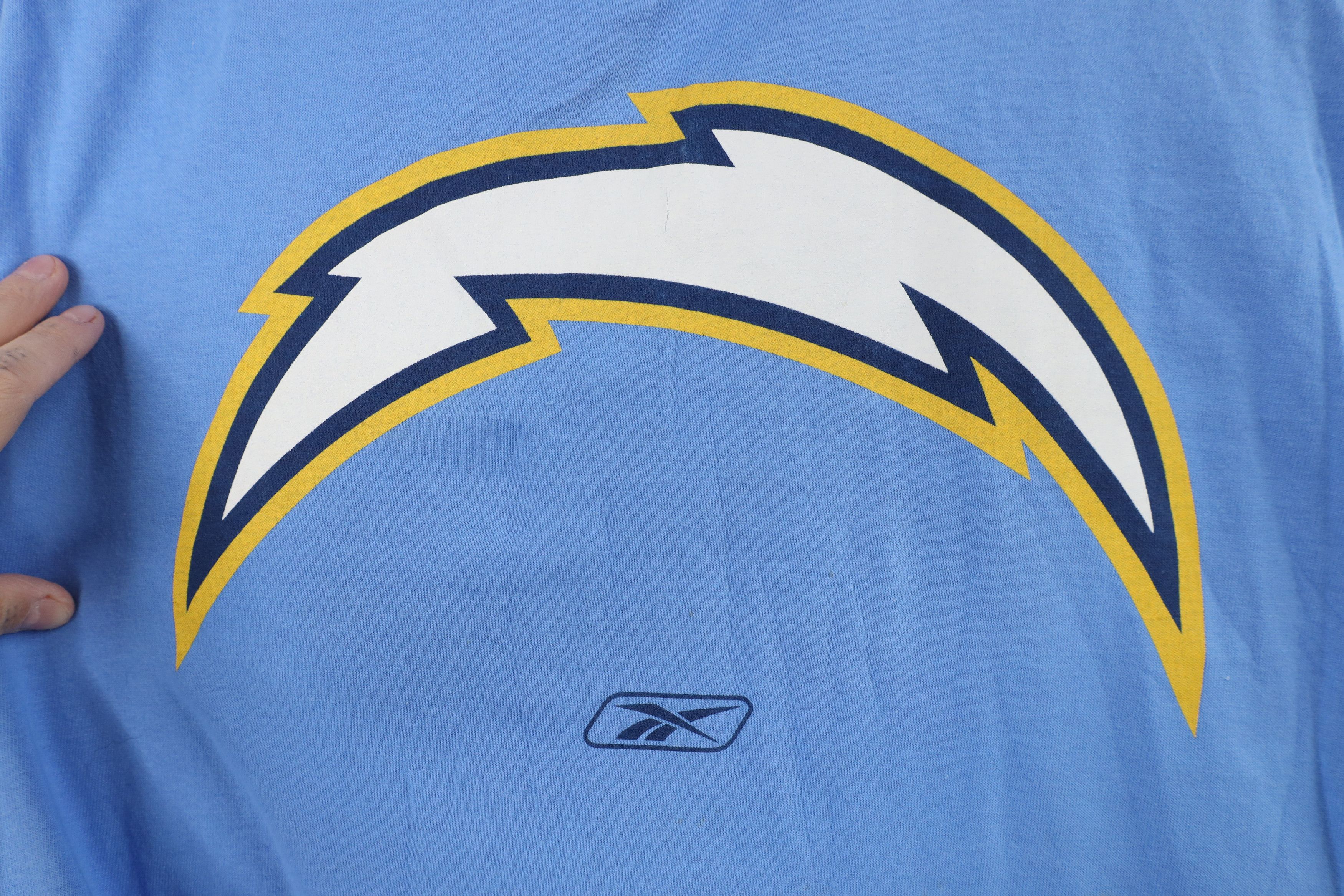 Reebok Vintage 90s Y2K Reebok Chargers Football Ringer T-Shirt Size US L / EU 52-54 / 3 - 4 Thumbnail