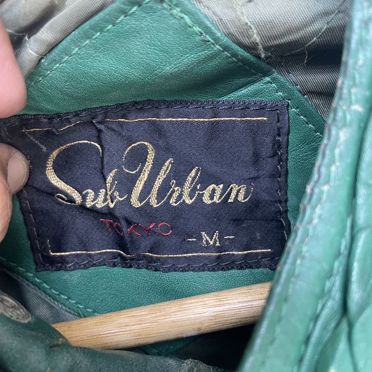 Genuine Leather × Vintage Vtg 80s Japanese Brand Sul Urban Varsity Leather Jacket Size US M / EU 48-50 / 2 - 14 Thumbnail