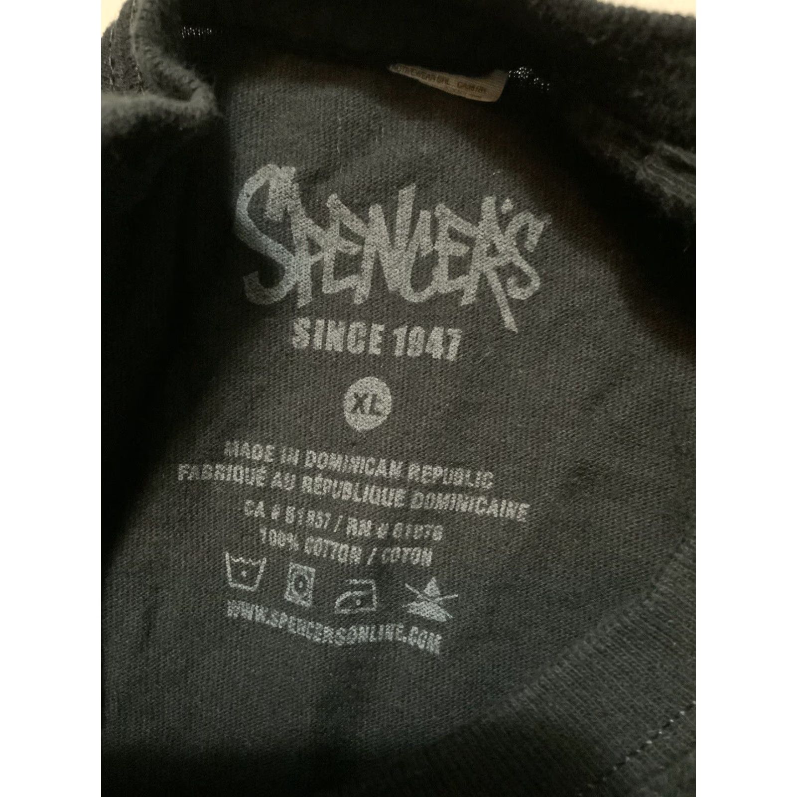 Vintage VINTAGE Spencer’s Horror Ghost Anime Kanji Black S/S Crewneck T-Shirt XL Mens Size US XL / EU 56 / 4 - 5 Thumbnail