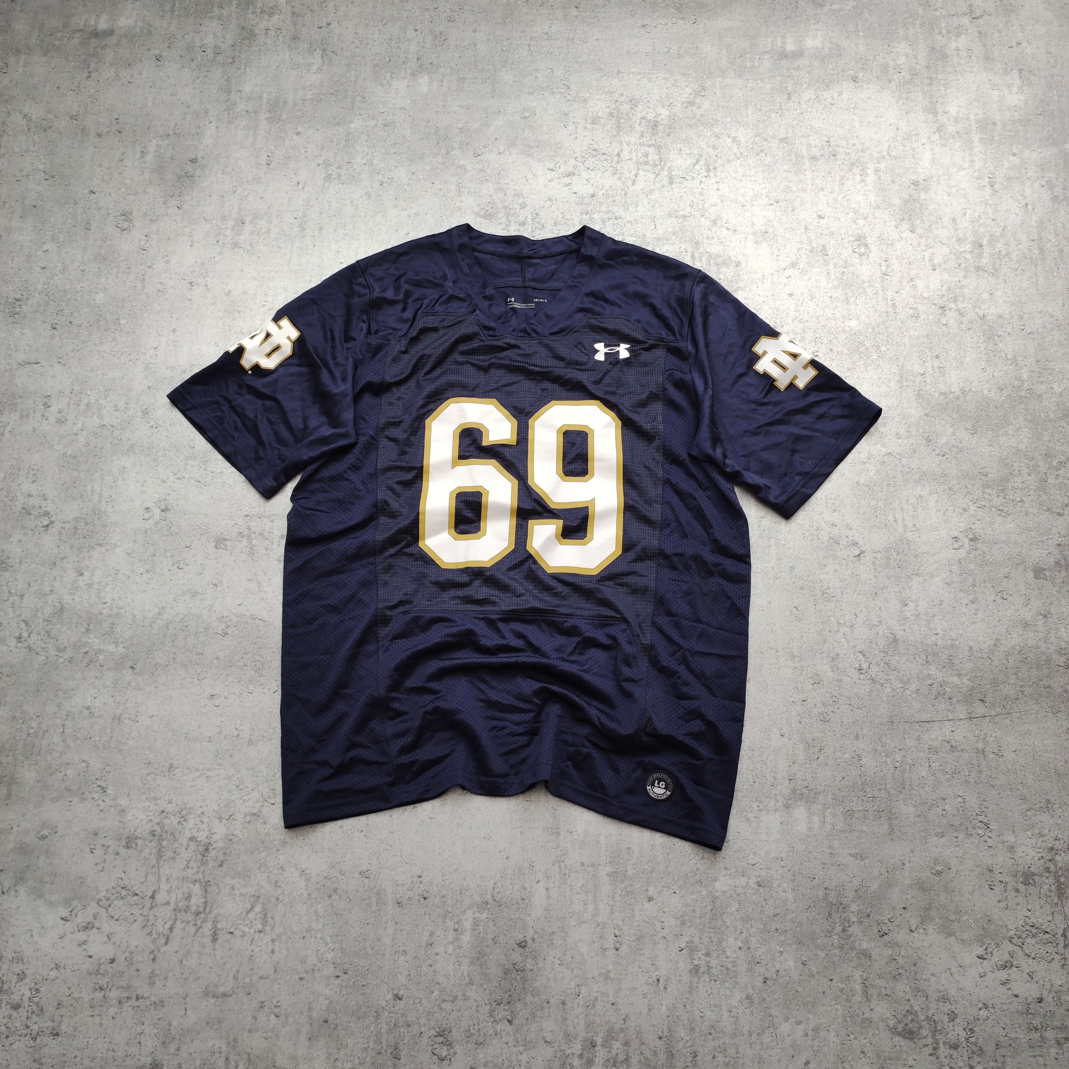 NFL × Vintage RARE NFL Under Armour x Notre Dame Irish #69 Shagger Jersey Size US L / EU 52-54 / 3 - 1 Thumbnail