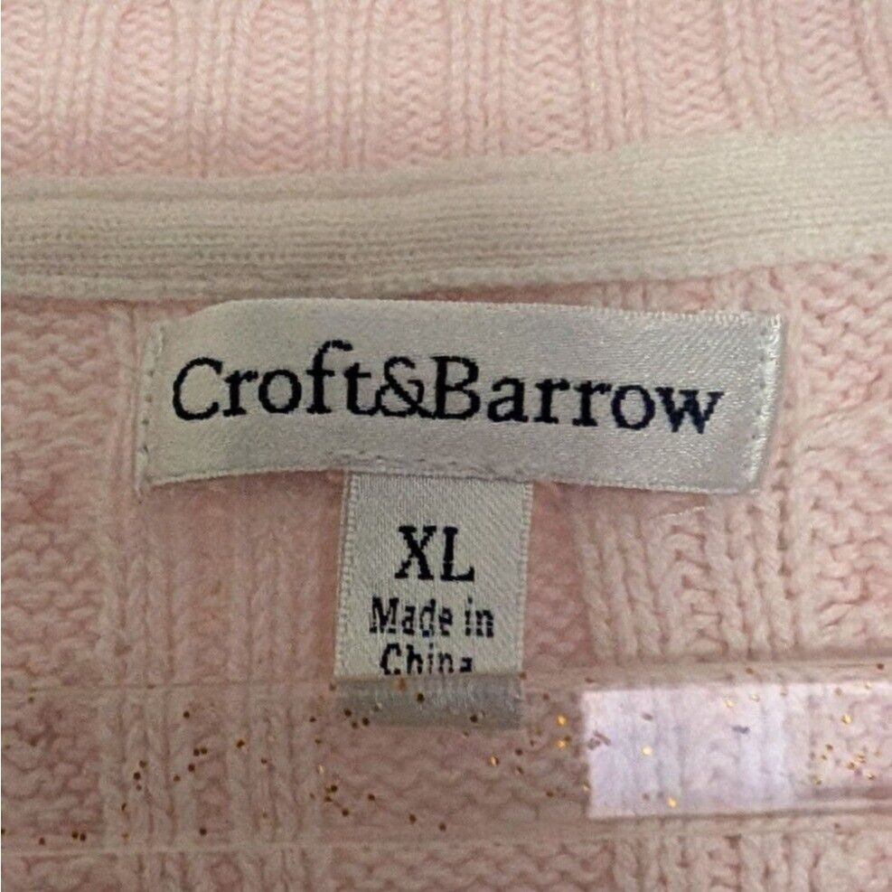 Croft & Barrow Croft & Barrow Cable Knit Sweater Womens Size XL Baby Pink Size XL / US 12-14 / IT 48-50 - 3 Thumbnail