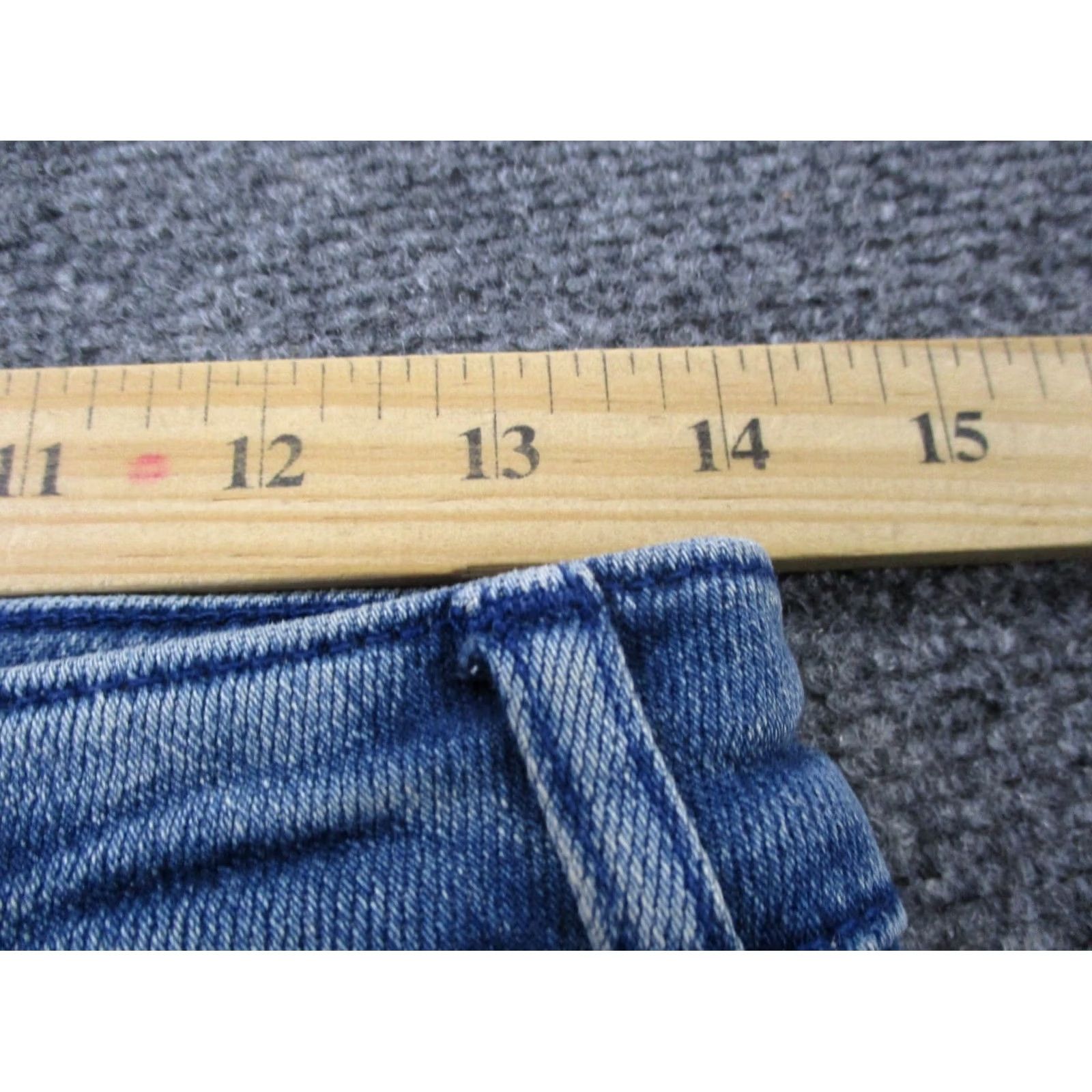 Vintage Pilcro Jeans Womens 27 Denim Icon Flared Bootcut Distressed Faded Anthroologie Size 28" / US 6 / IT 42 - 6 Thumbnail