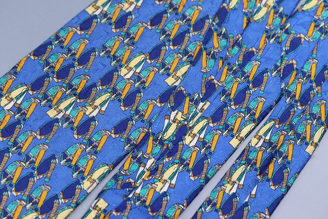 Ermenegildo Zegna Vintage Ermenegildo Zegna Abstract Print Tie Size ONE SIZE - 8 Thumbnail