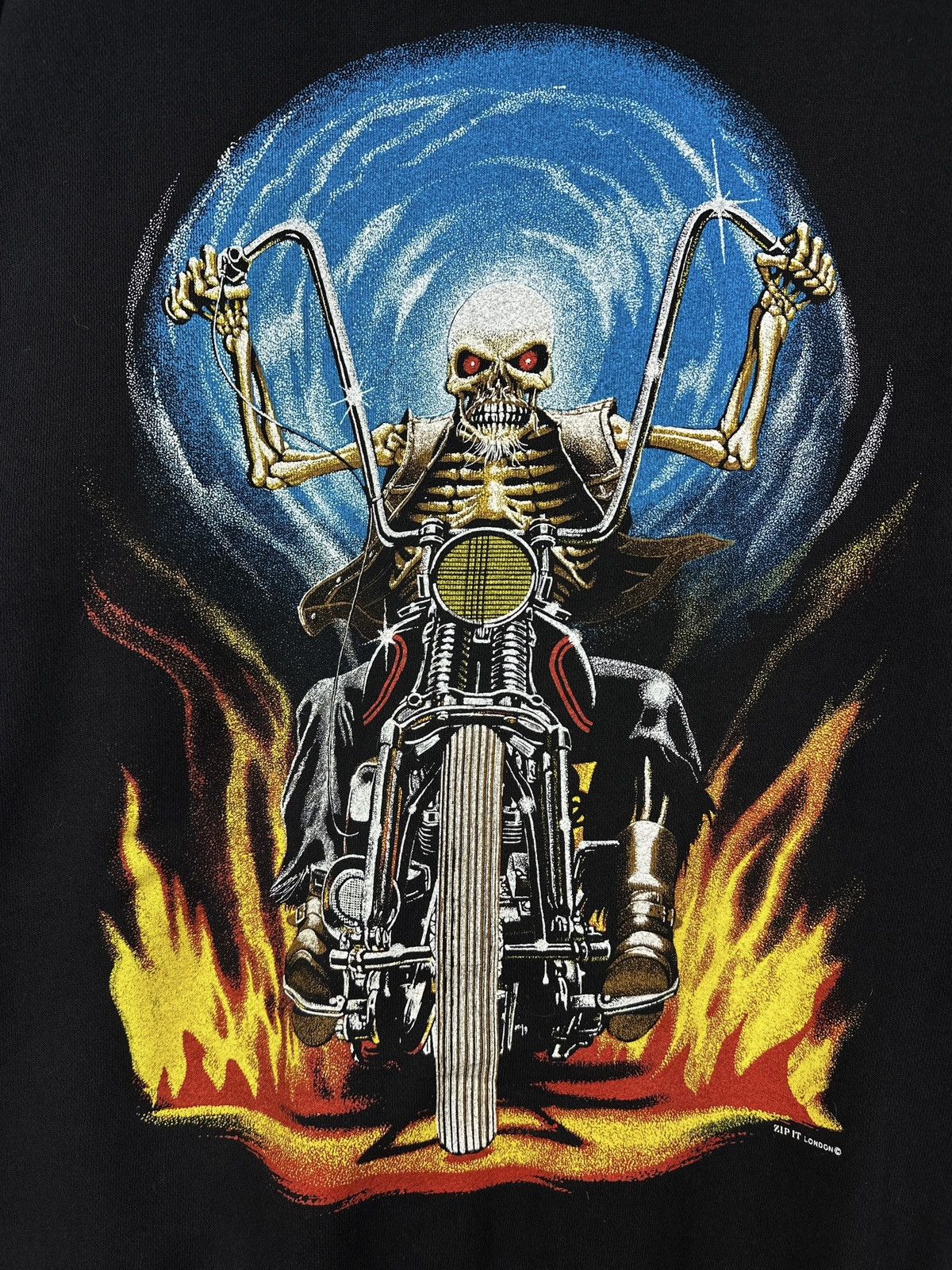 Other Vintage Skull Biker Flame Motorcycle Chopper Graphic Hoodie Size US XL / EU 56 / 4 - 6 Thumbnail