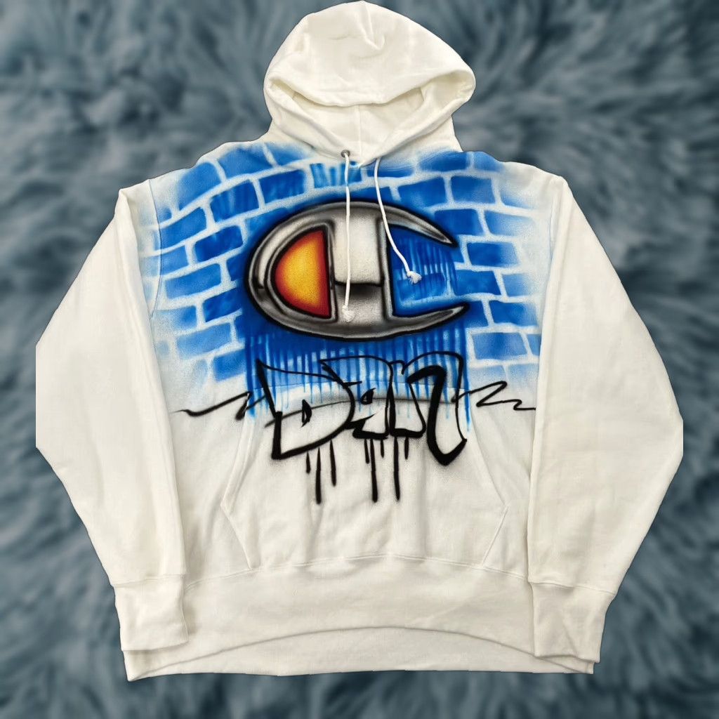 Champion Champion Reverse Weave Adult 2XL White Hoodie Graffiti Dan Logo Mens XXL Hoodie Champion White 2XL Reverse Weave Graffiti Dan Logo Mens XXL Adult Size US XXL / EU 58 / 5 - 1 Thumbnail