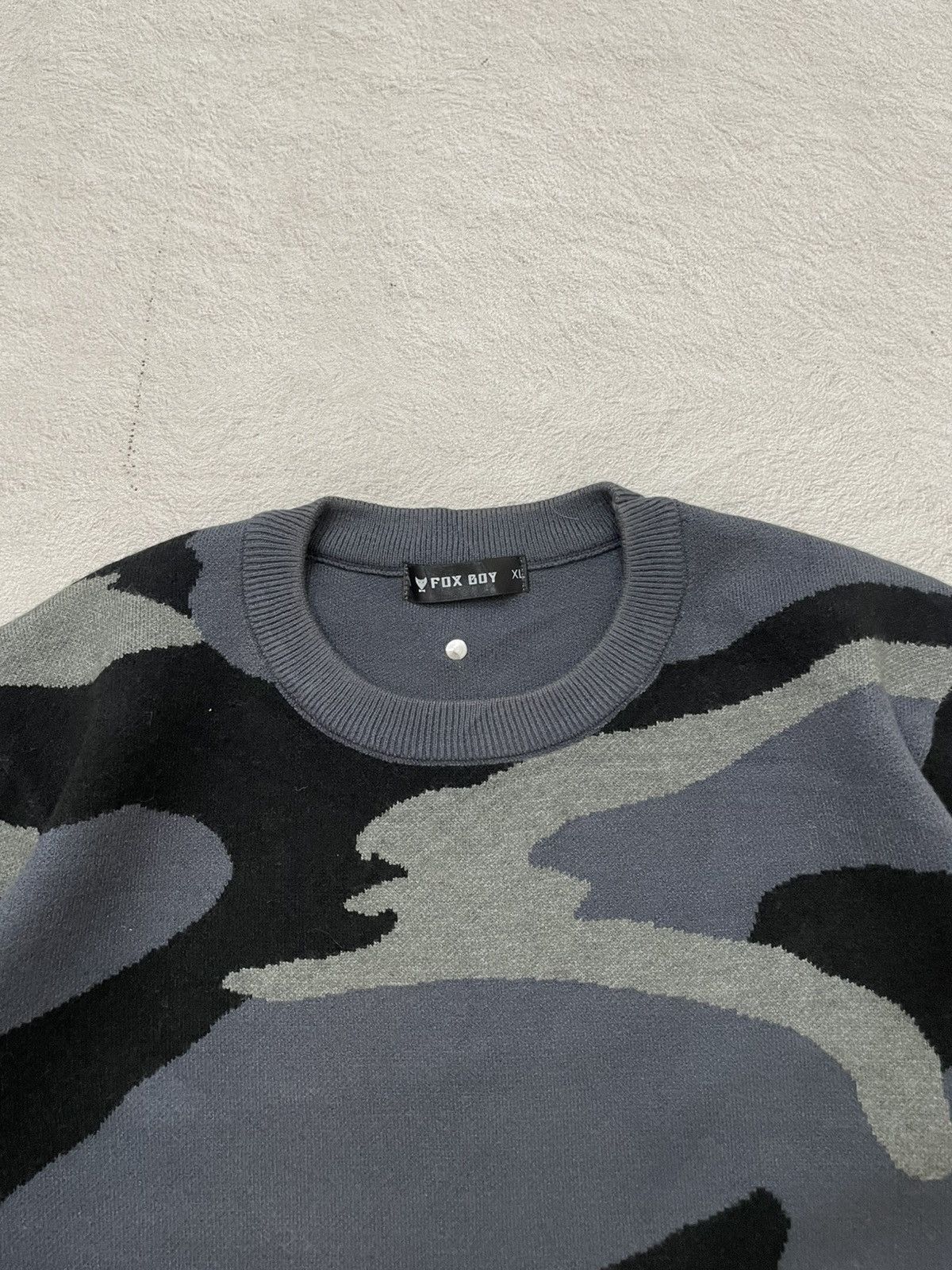Le Grande Bleu (L.G.B.) 2000s Japanese Camo Knitwear Studed Ifsix Hysteric y’s y2k Size US L / EU 52-54 / 3 - 2 Thumbnail