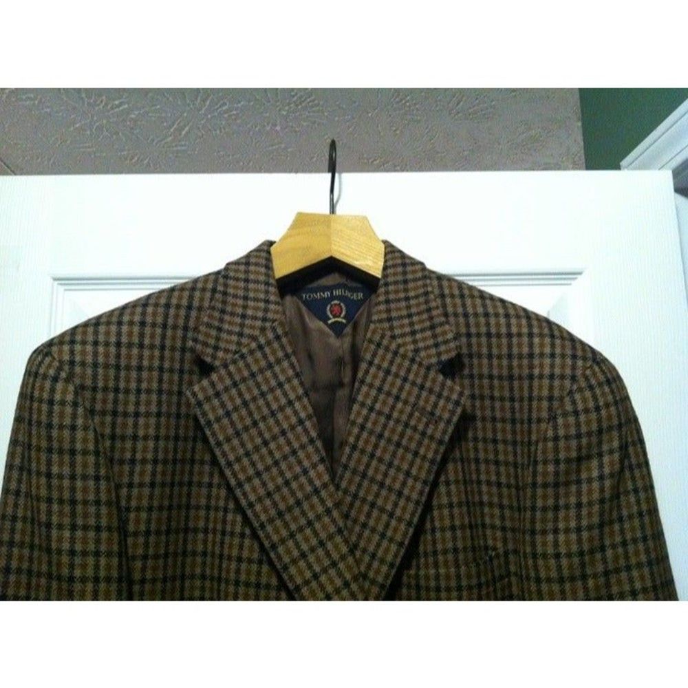 Tommy Hilfiger TOMMY HILFIGER MEN'S 100%WOOL SPORT COAT JACKET BLAZER 46R Size 46R - 1 Thumbnail