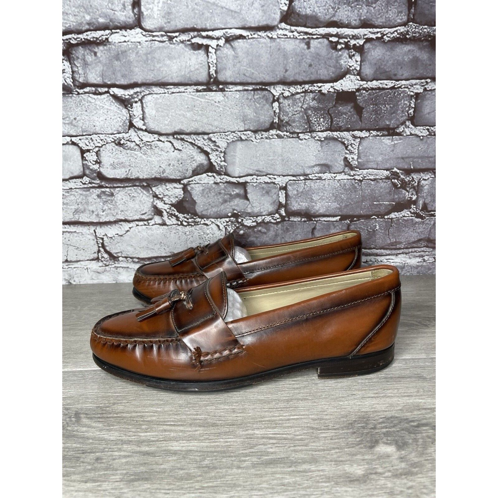 G.H. Bass & Co. G.H. Bass & Co. Brown Leather Slip On Penny Loafers Dress Sh Size US 7.5 / EU 40-41 - 18 Thumbnail