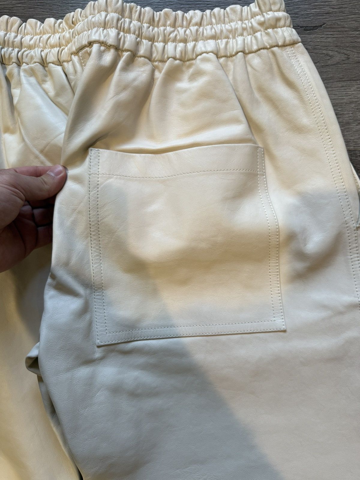 Bottega Veneta Bottega Veneta White Leather Pants Size US 34 / EU 50 - 4 Thumbnail
