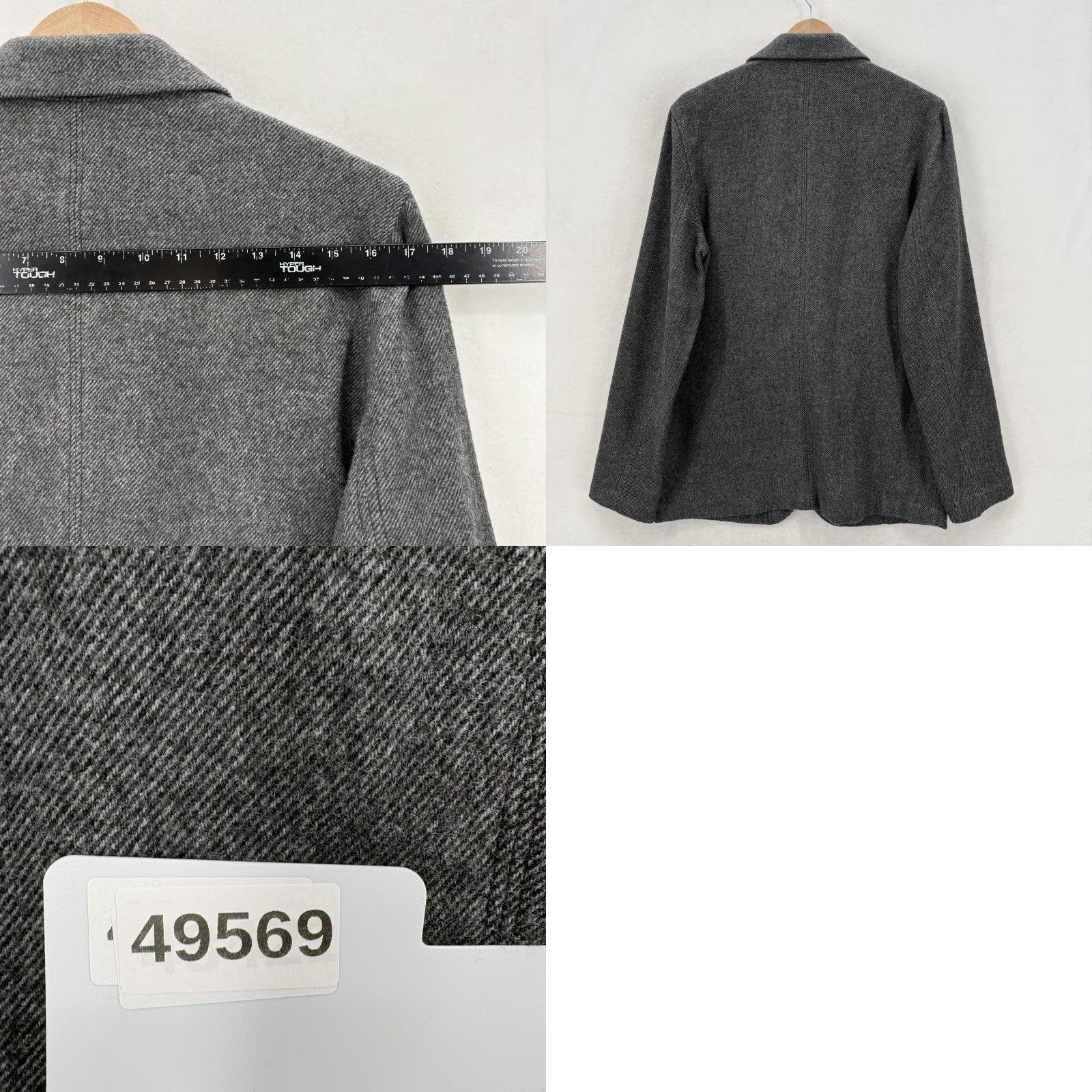 Gap Gap Blazer Mens Small Gray Herringbone Relaxed Wool Sport Coat Jacket Italian Size 36R - 9 Thumbnail