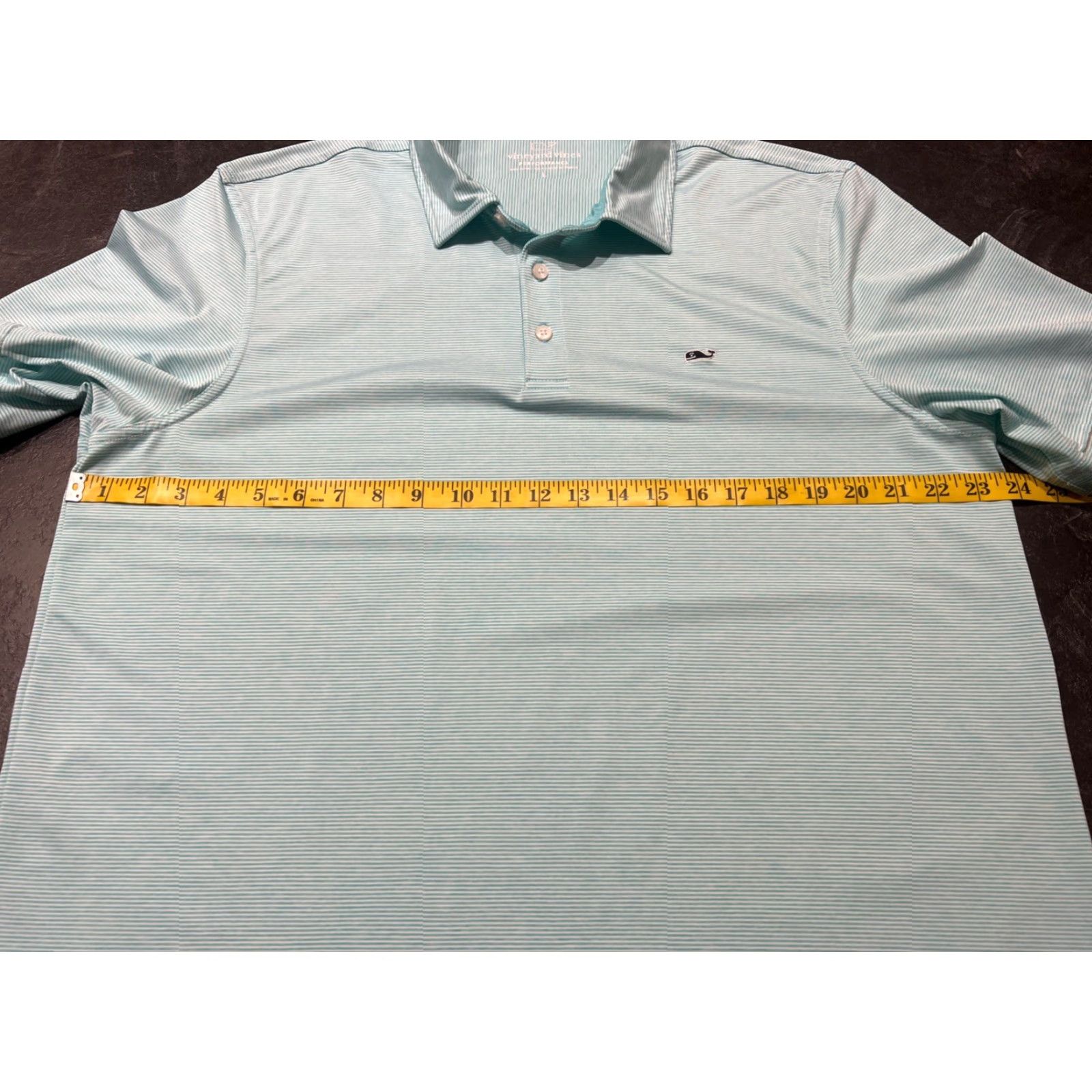Vineyard Vines VINEYARD VINES Performance Polo Shirt Men’s Large Blue Striped Whale Golf Activewear Size US L / EU 52-54 / 3 - 7 Thumbnail