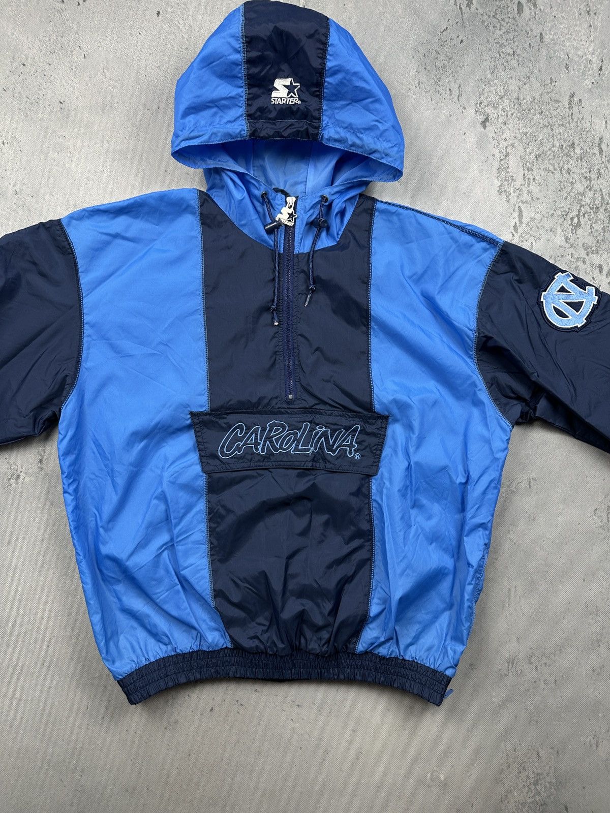 Starter Vintage Starter North Carolina Heels Hooded Pullover Jacket Size US L / EU 52-54 / 3 - 16 Thumbnail