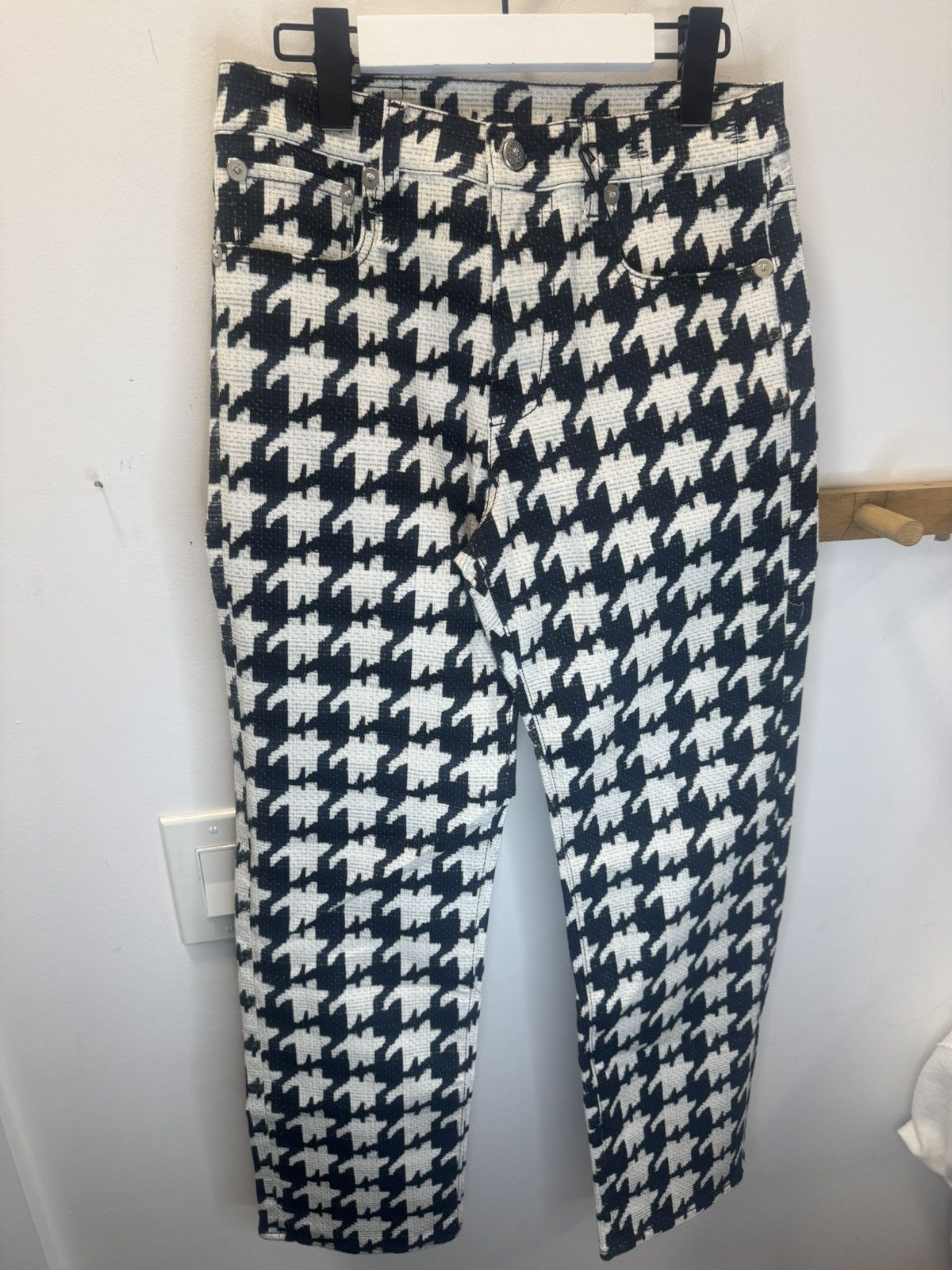 R13 Oversized Romeo Jean - Housdtooth R13 Size 25" / US 0 / IT 36 - 1 Thumbnail