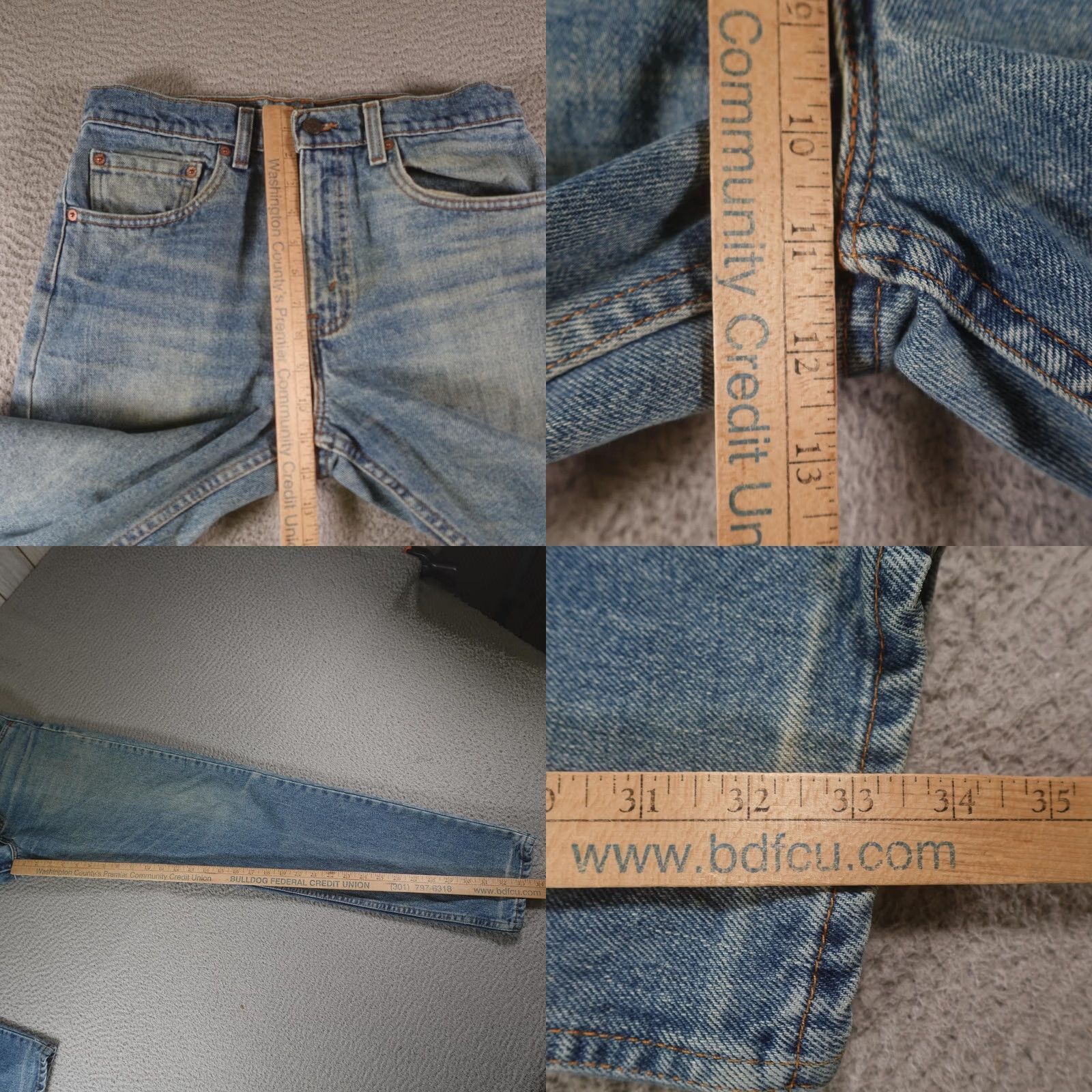 Levi's VINTAGE Levi's 512 Jeans Men 32x34 Blue Slim Fit Tapered Leg Denim Made USA 90s Size US 32 / EU 48 - 8 Thumbnail
