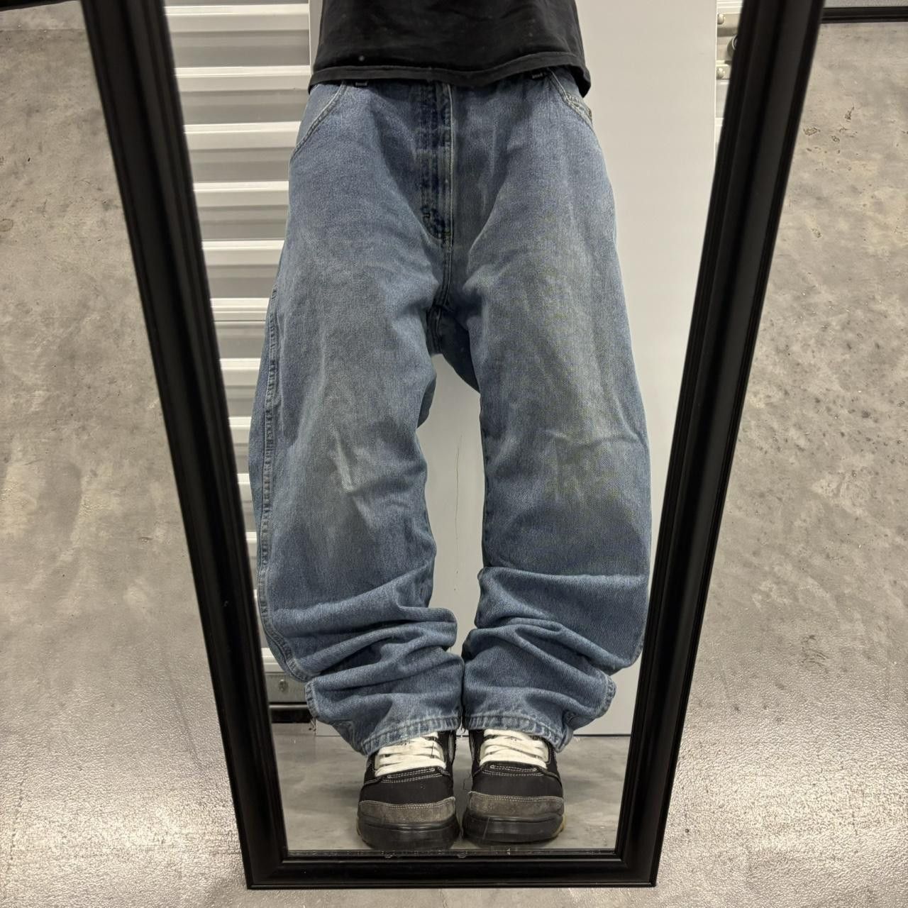 Japanese Brand × Vintage Crazy Vintage Y2K/2000s Grunge Medium Wash Distressed Denim Jeans! Size US 36 / EU 52 - 1 Thumbnail