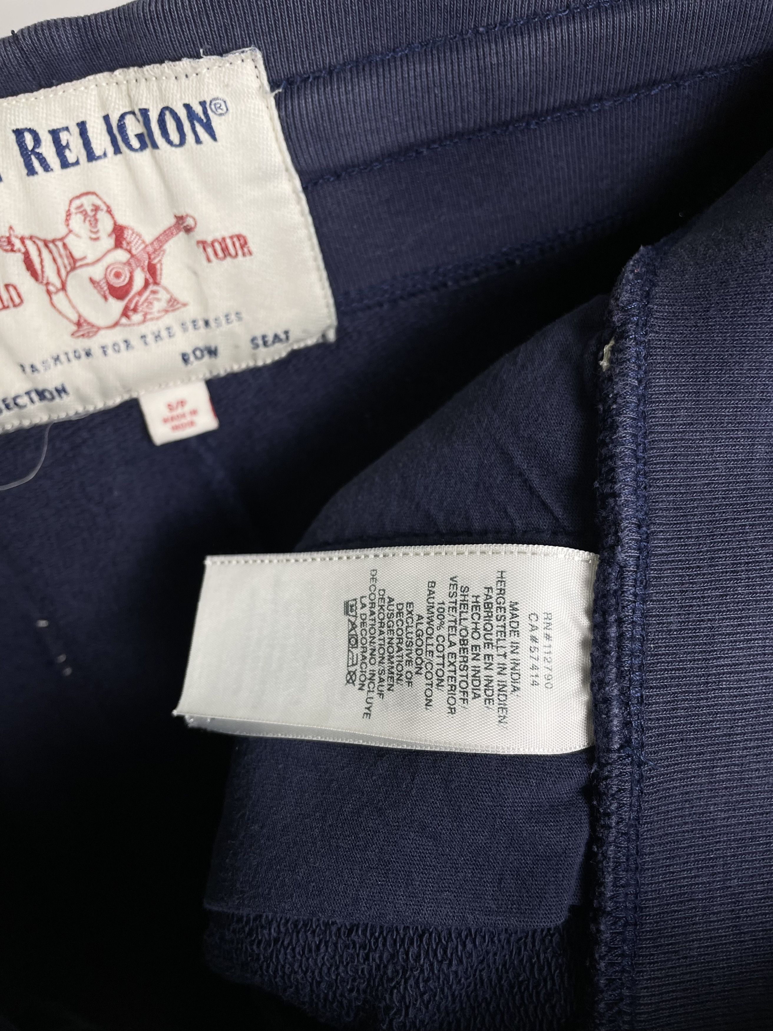 True Religion True Religion Navy Blue Logo Sweat Shorts Size US 30 / EU 46 - 11 Thumbnail