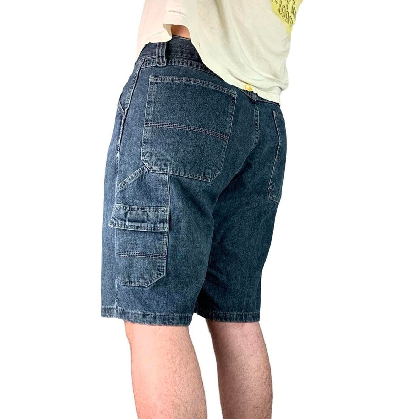 Vintage × Wrangler Vintage 90s Wrangler Cargo Carpenter Jean Shorts Size US 36 / EU 52 - 2 Thumbnail