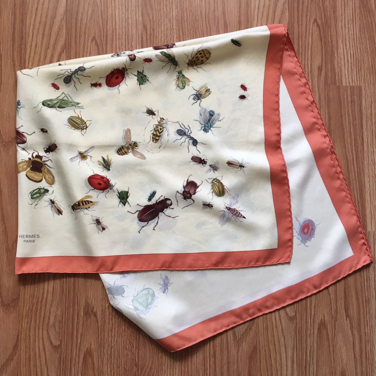 Hermes LES INSECTES HERMES by Hugo Grygkar Vintage Silk Scarf Size ONE SIZE - 2 Thumbnail