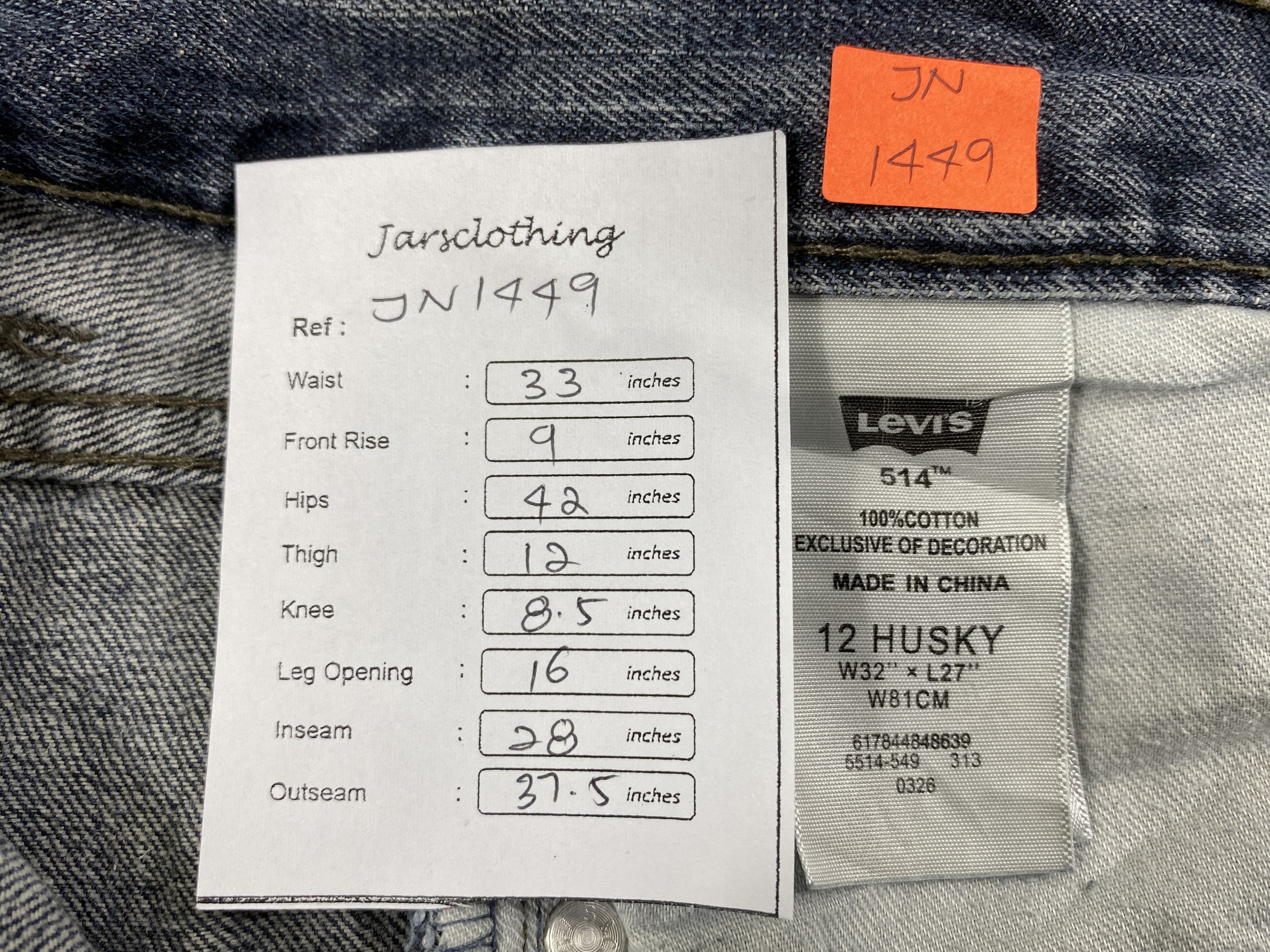Levi's Faded Blue Vintage Levi's 514 Jeans 33x28 Denim -JN1449 Size US 33 - 7 Thumbnail