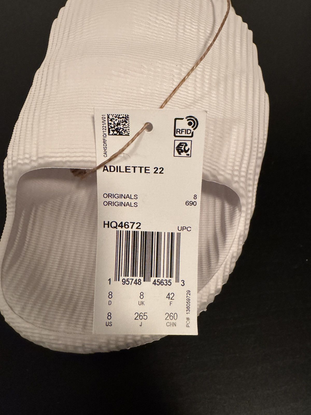 ADIDAS ADILETTE 22 SLIDES CRYSTAL WHITE