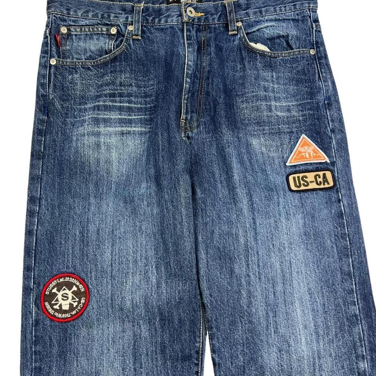Stussy Vintage 2000s Stussy Patch Denim Jeans - Waist: 36” Size US 36 / EU 52 - 4 Thumbnail
