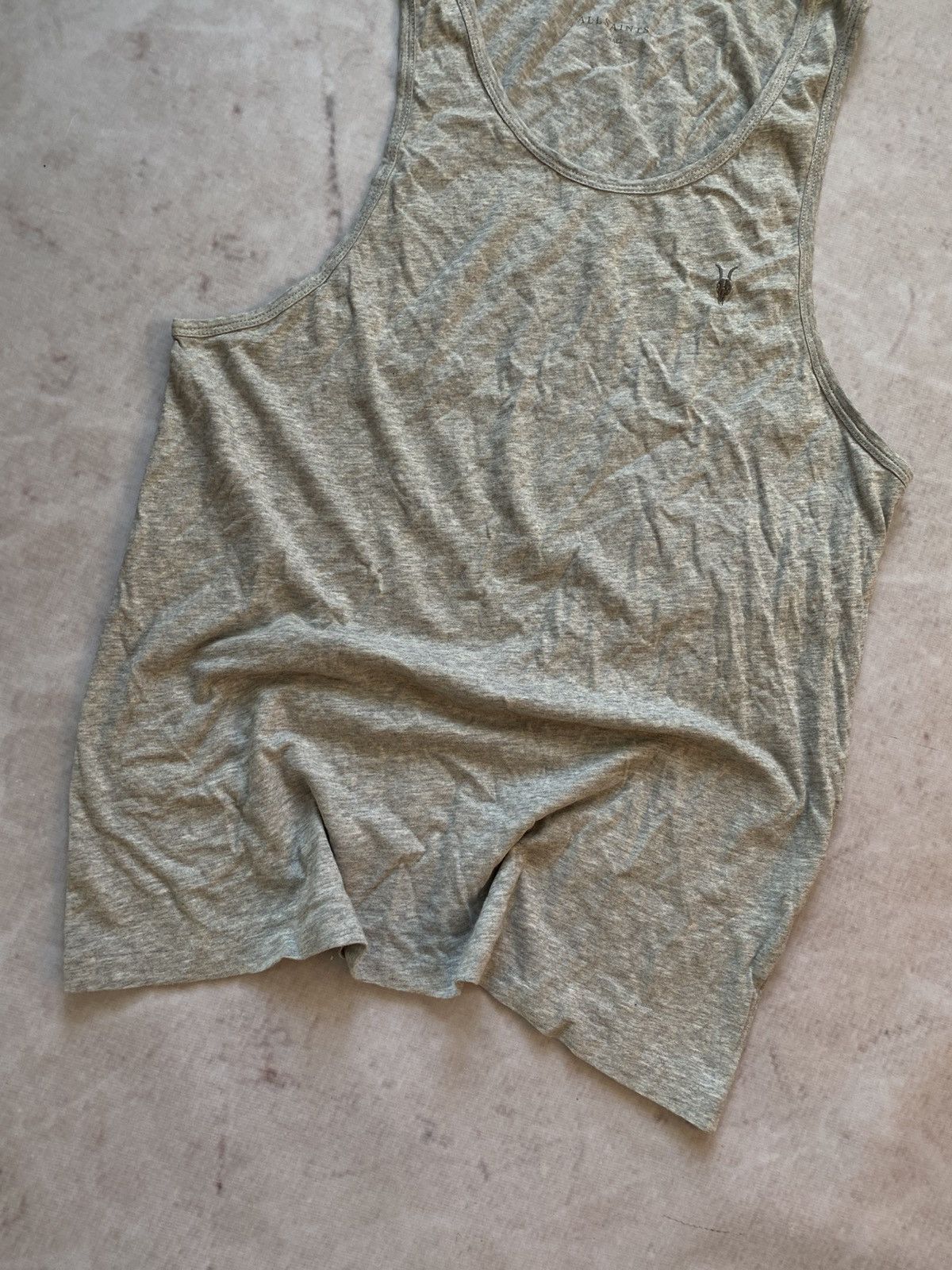 Allsaints × Vintage Allsaints Light gray Cotton Tank Top Y2k Rare Size US S / EU 44-46 / 1 - 3 Thumbnail
