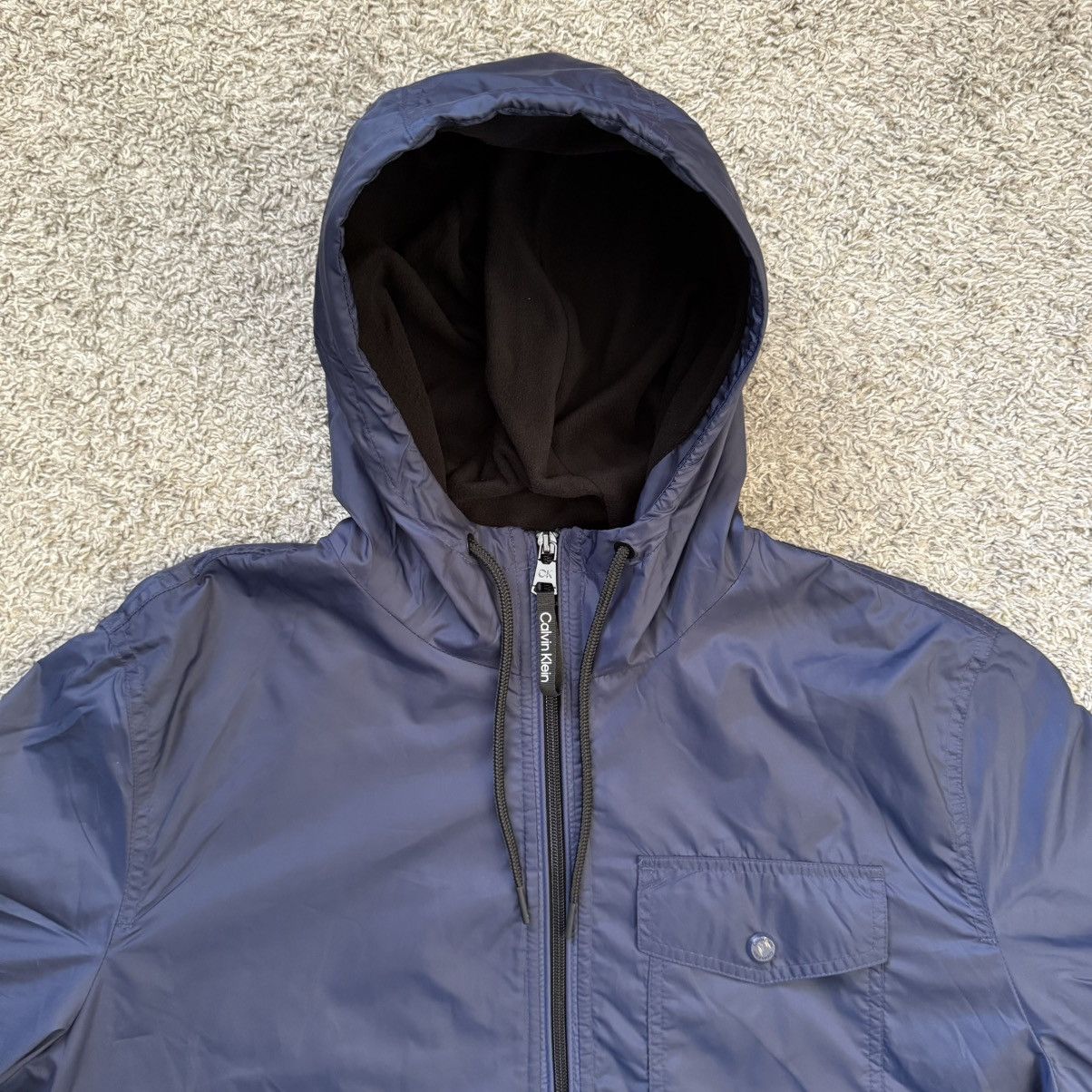 Calvin Klein 🔴Calvin Klein Jacket Size Large Navy Blue Hood Size US L / EU 52-54 / 3 - 9 Thumbnail