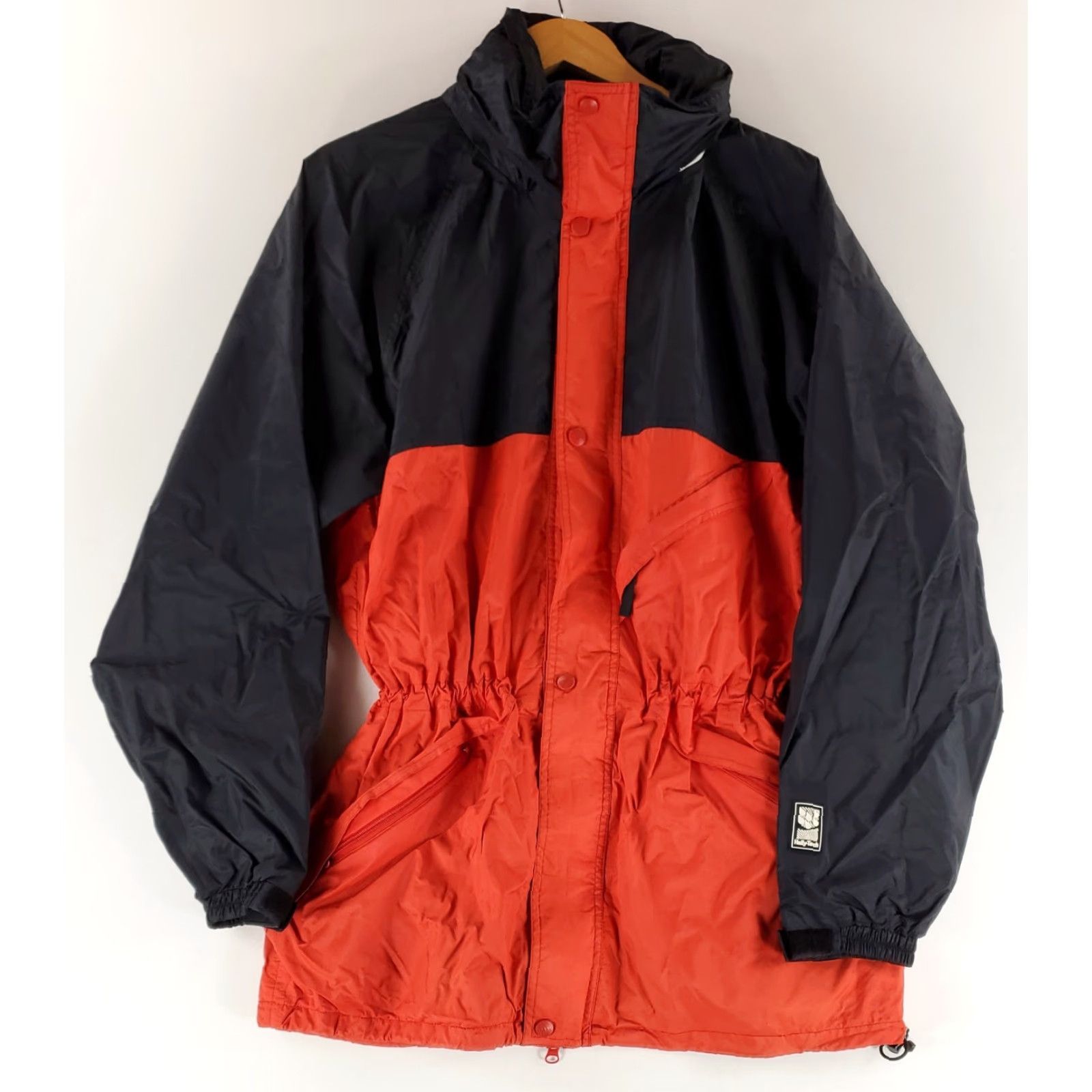 Helly Hansen VINTAGE Helly Hansen Helly Tech Windbreaker Rain Jacket Hooded Womens M Red Black Jacket Womens M Red Size M / US 6-8 / IT 42-44 - 2 Thumbnail