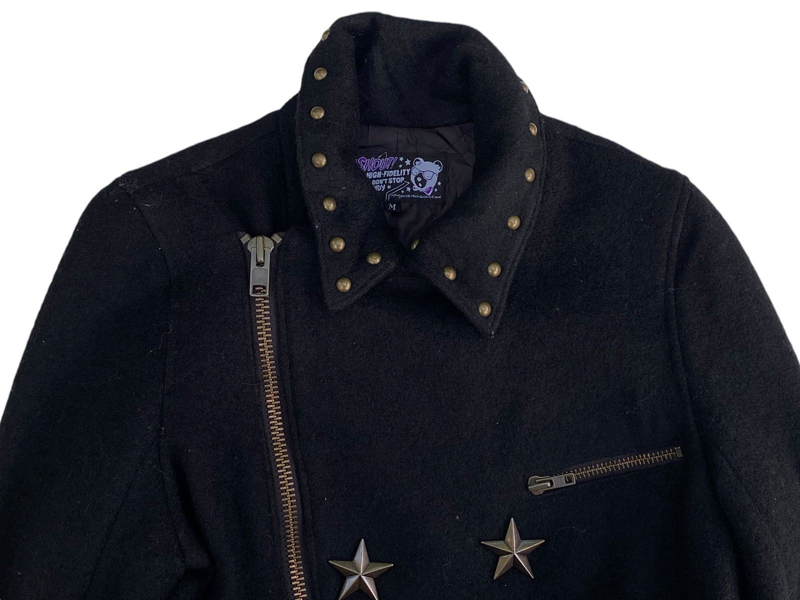 Japanese Brand × Vintage Vtg PUNK Wool Jacket Double Collar Size M / US 6-8 / IT 42-44 - 6 Thumbnail