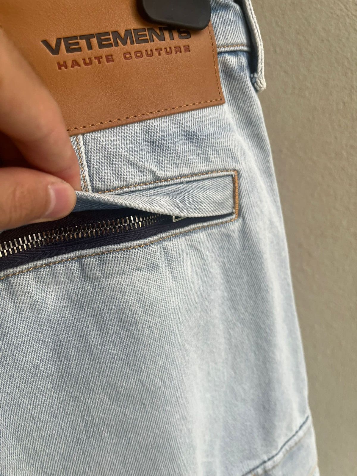 Vetements Triple Zip Baggy Jeans in Denim Light Blue Size US 30 / EU 46 - 21 Thumbnail
