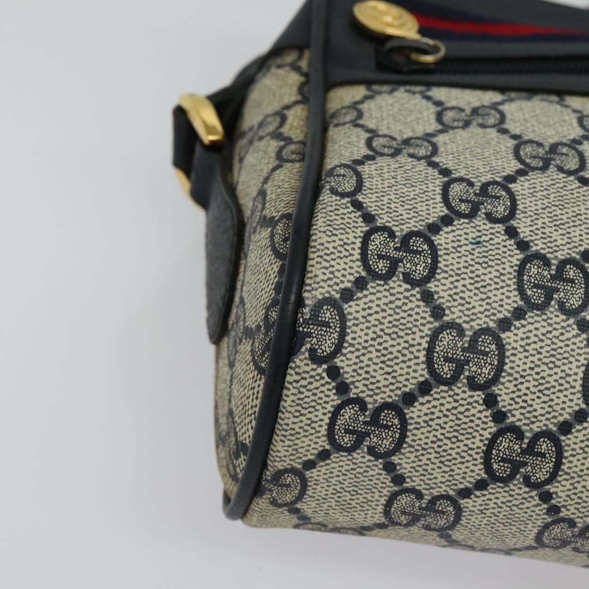 Gucci GUCCI GG Supreme Sherry Line Shoulder Bag Pvc Navy Gold 119 Size ONE SIZE - 10 Thumbnail