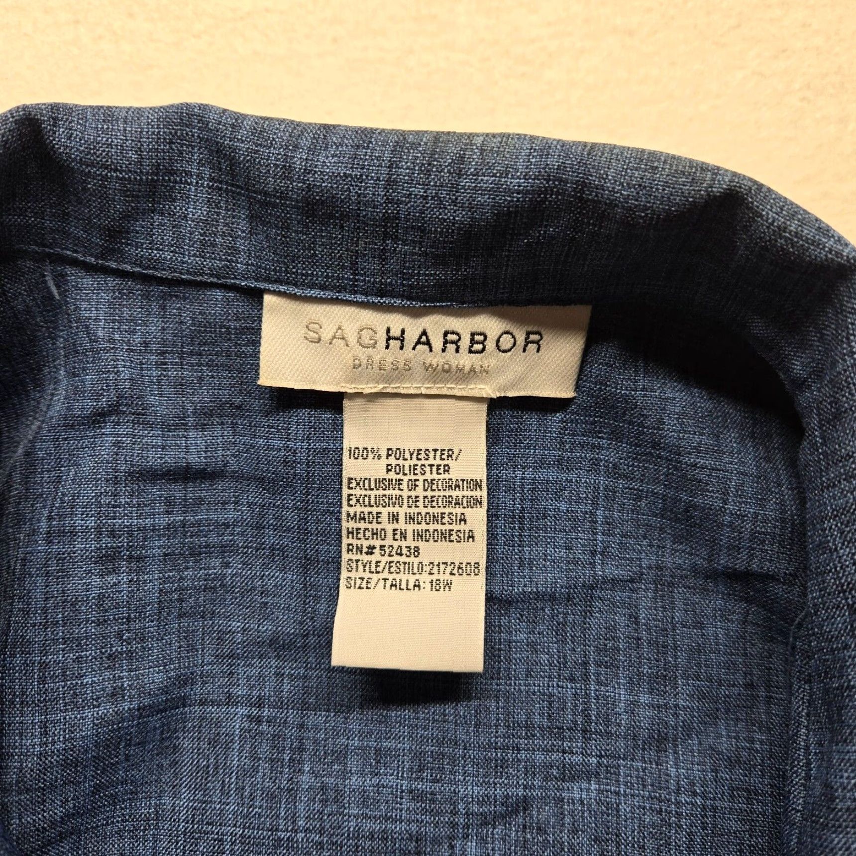 Vintage Sag Harbor Blazer Shirt Adult Women's 18W Blue Floral 90s Career Jacket Womens Sag Harbor Blazer 18W Blue Floral Size XXL / US 16-18 / IT 52-54 - 2 Thumbnail