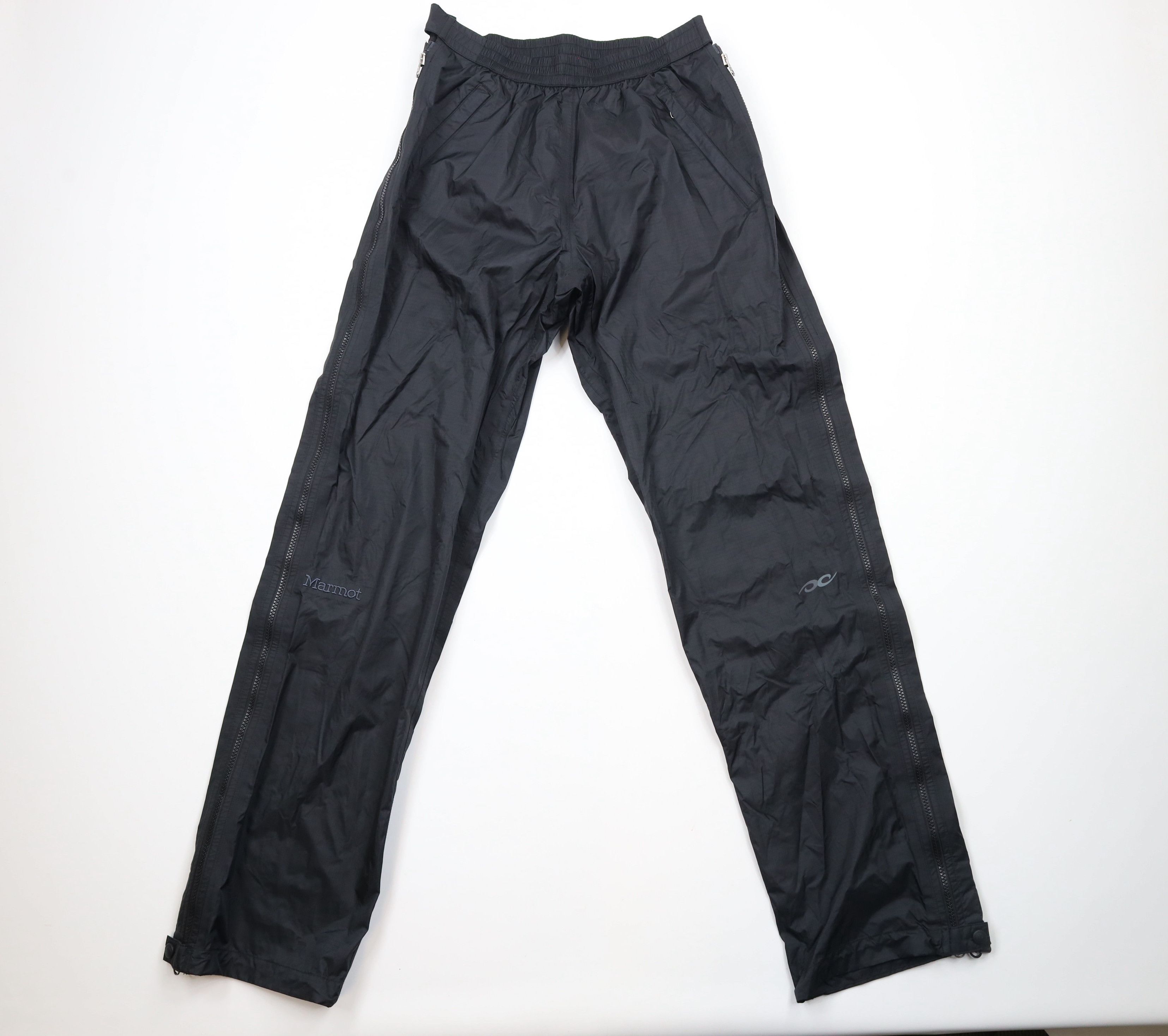 Marmot × Vintage Marmot Ripstop Waterproof Hiking Outdoor Rain Pants Black Size 28" / US 6 / IT 42 - 1 Thumbnail