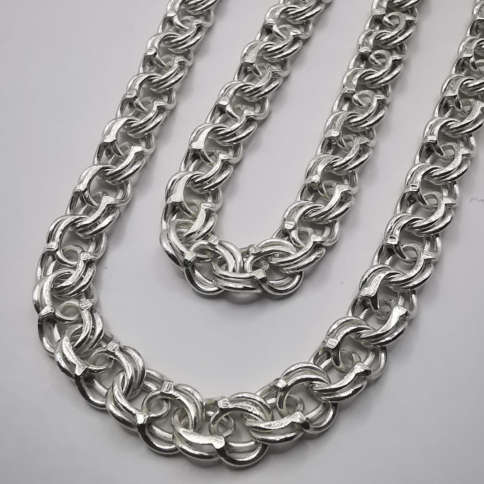 Sterling Silver Vintage Statement Jewelry Chain, 925 Sterling Silver 24,38g Size ONE SIZE - 3 Thumbnail